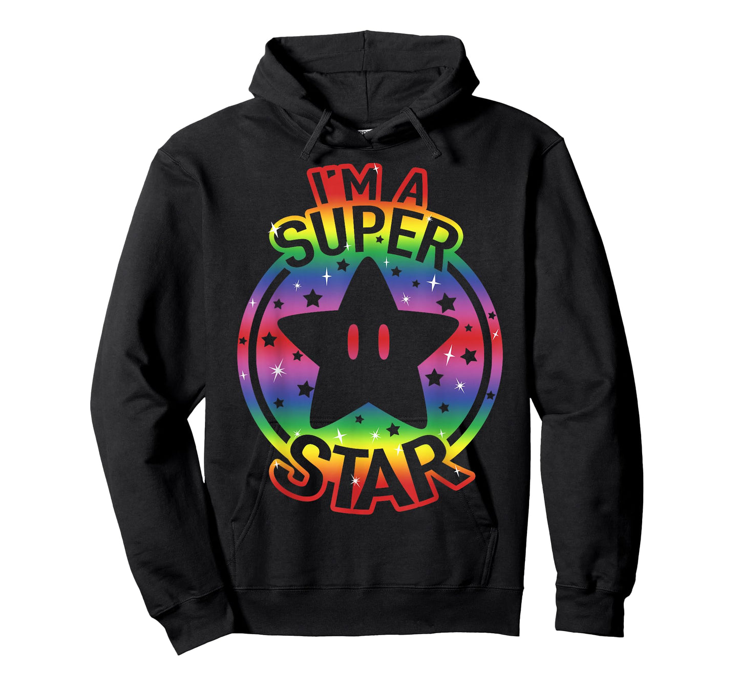 Super Mario Pride I'm A Super Star Rainbow Vintage Nintendo T-Shirt