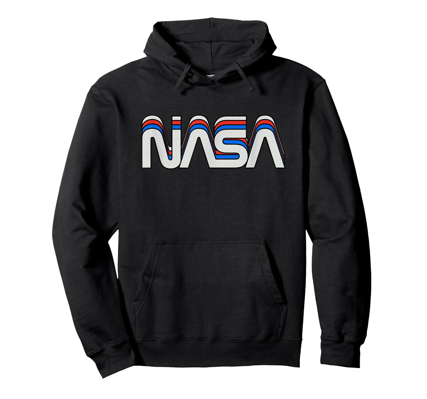 NASA Shirts and Gifts for space geeks and nerds 70s 80s Retro Vintage NASA Worm Logo T-Shirt Unisex-Adults, Unisex-Kids Black Medium