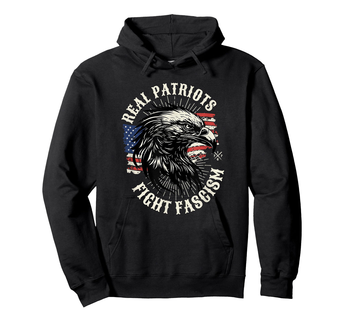Real Patriots Fight Fascism Eagle USA T-Shirt
