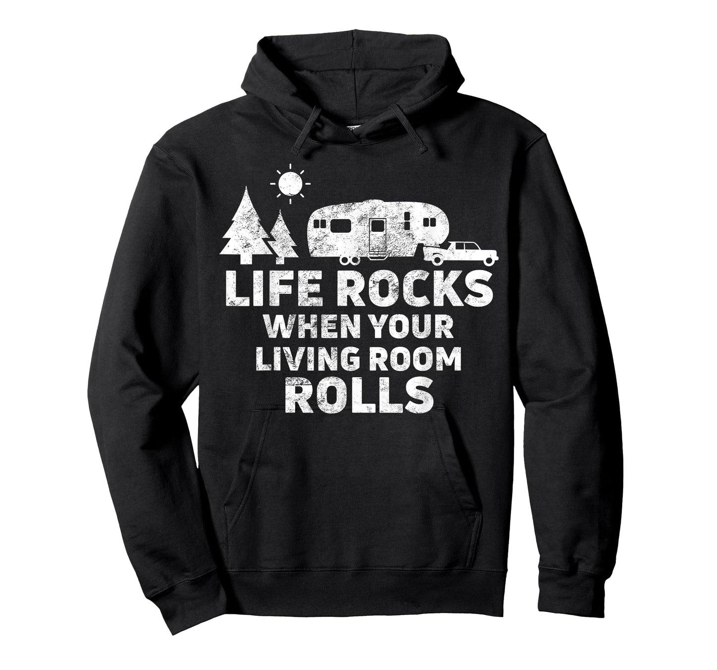 Life Rocks When Your Living Room Rolls T-Shirt Camping Gift T-Shirt