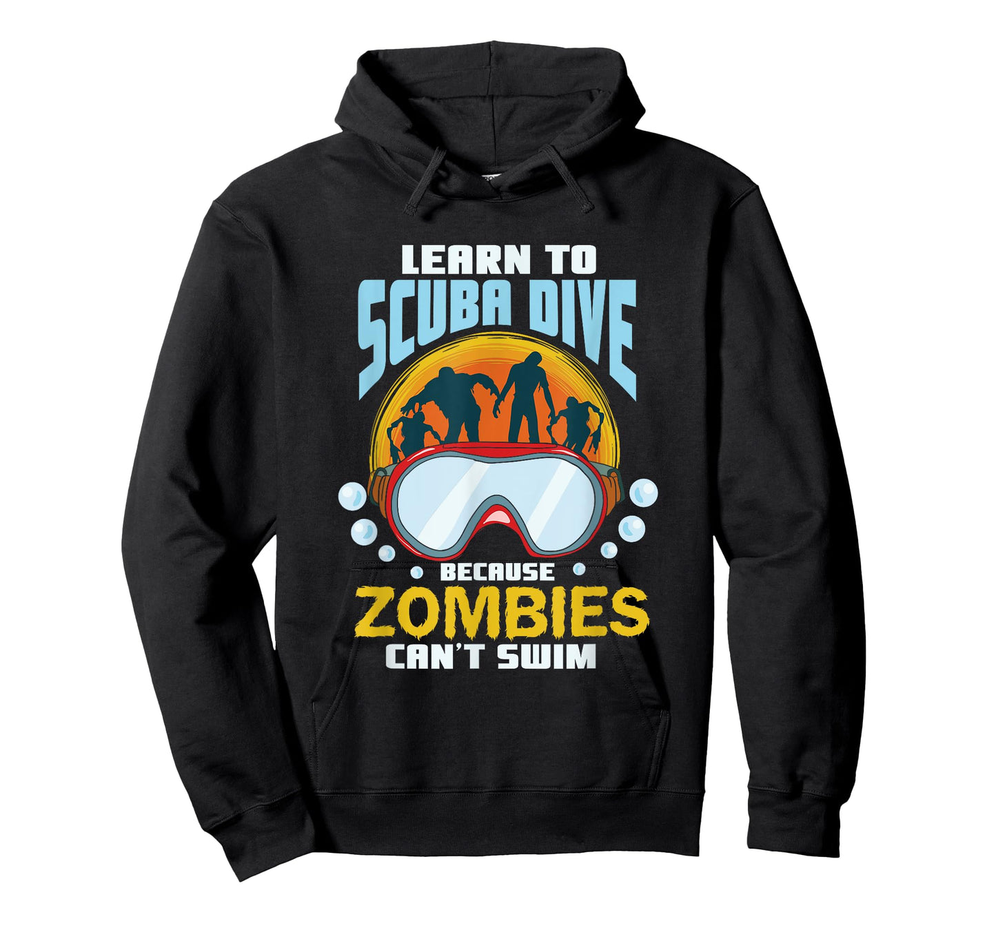 Learn To Scuba Dive Zombies Can't Swim Scuba Diver T-Shirt