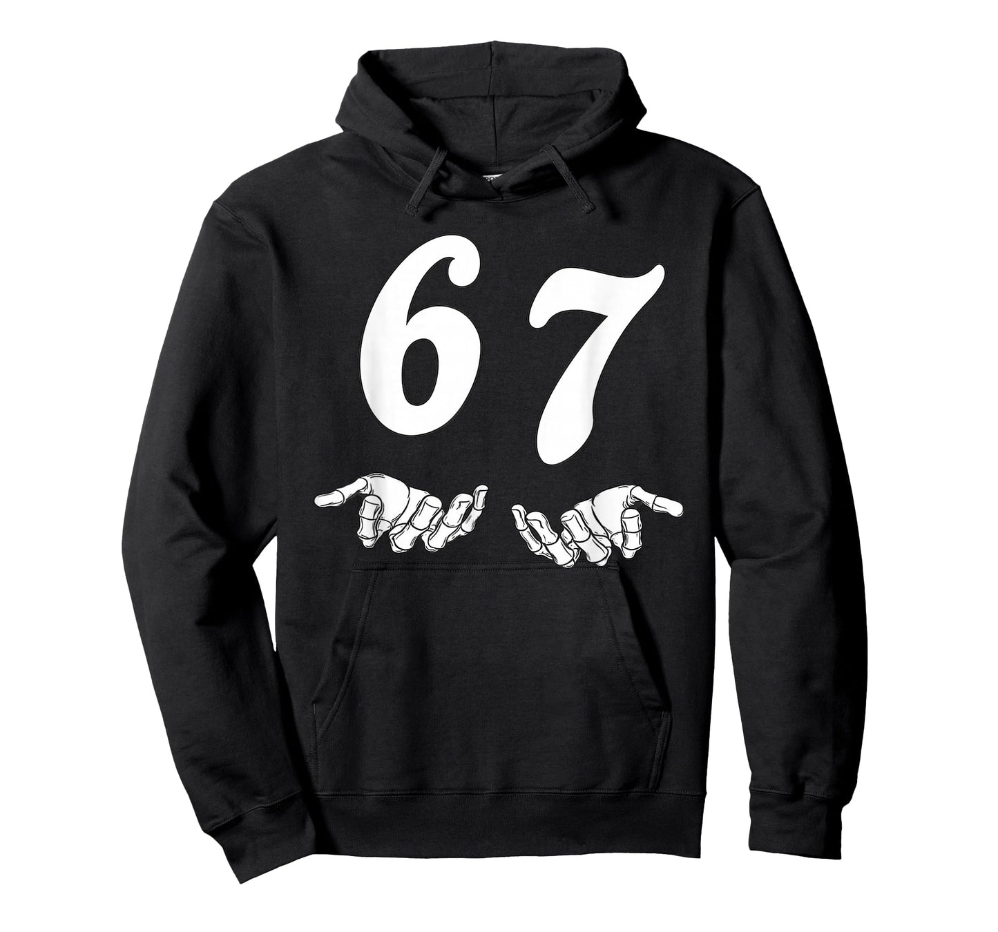 67 Meme Skeleton Hand 6 7 Halloween Six Seven Funny Teens T-Shirt