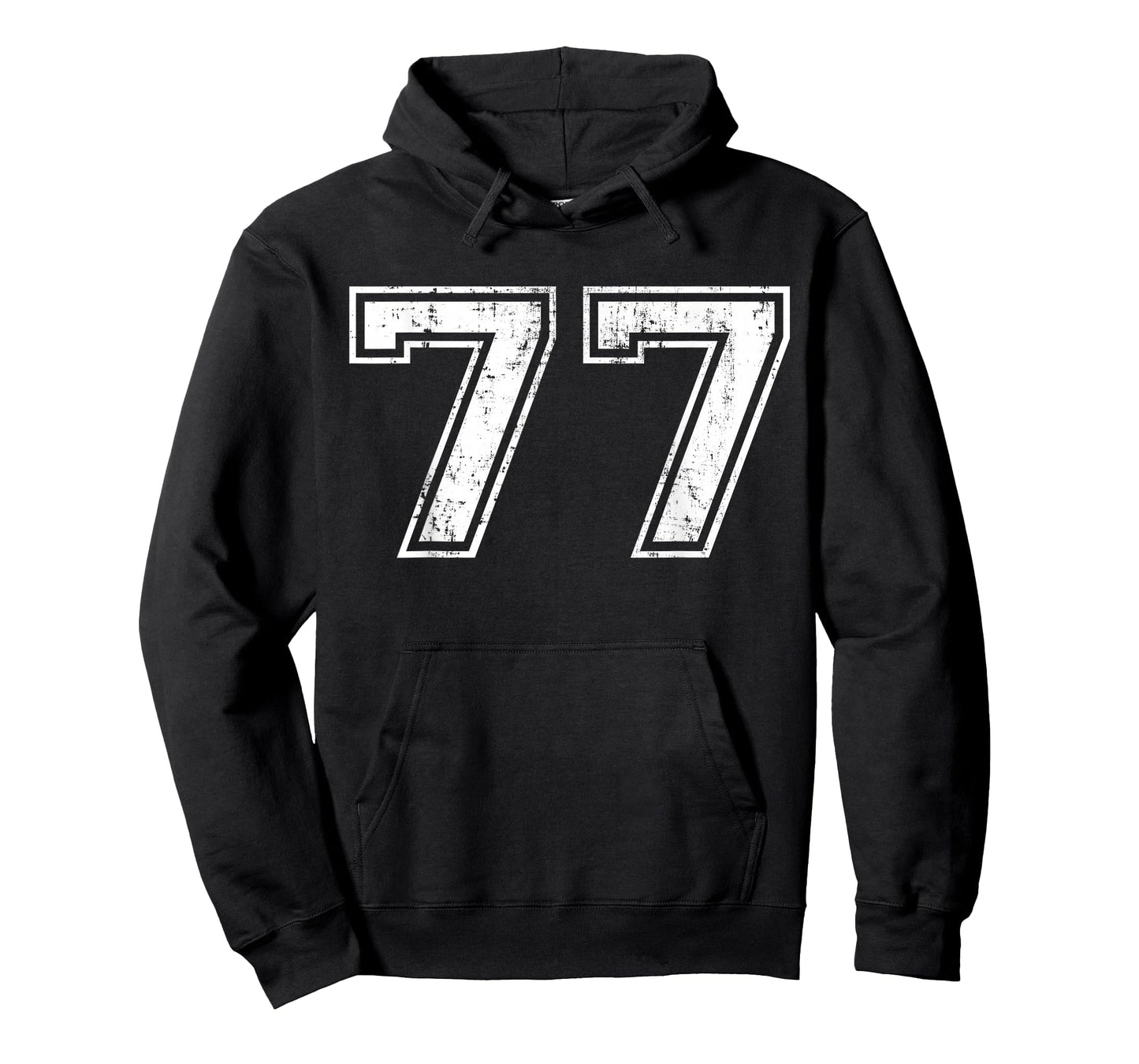 Number 77 Distressed Vintage Seventy Seven Sports Practice T-Shirt