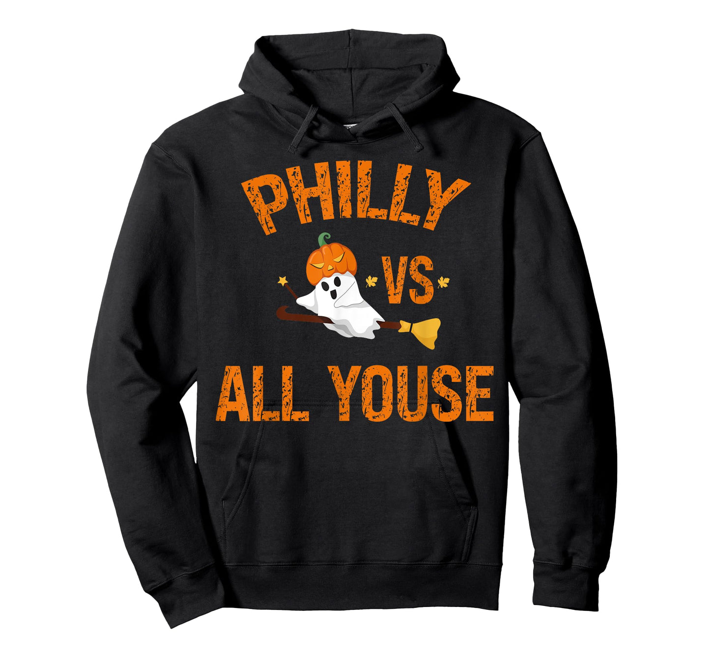 Philly Vs All Youse Funny Ghost Halloween With Pumpkin T-Shirt