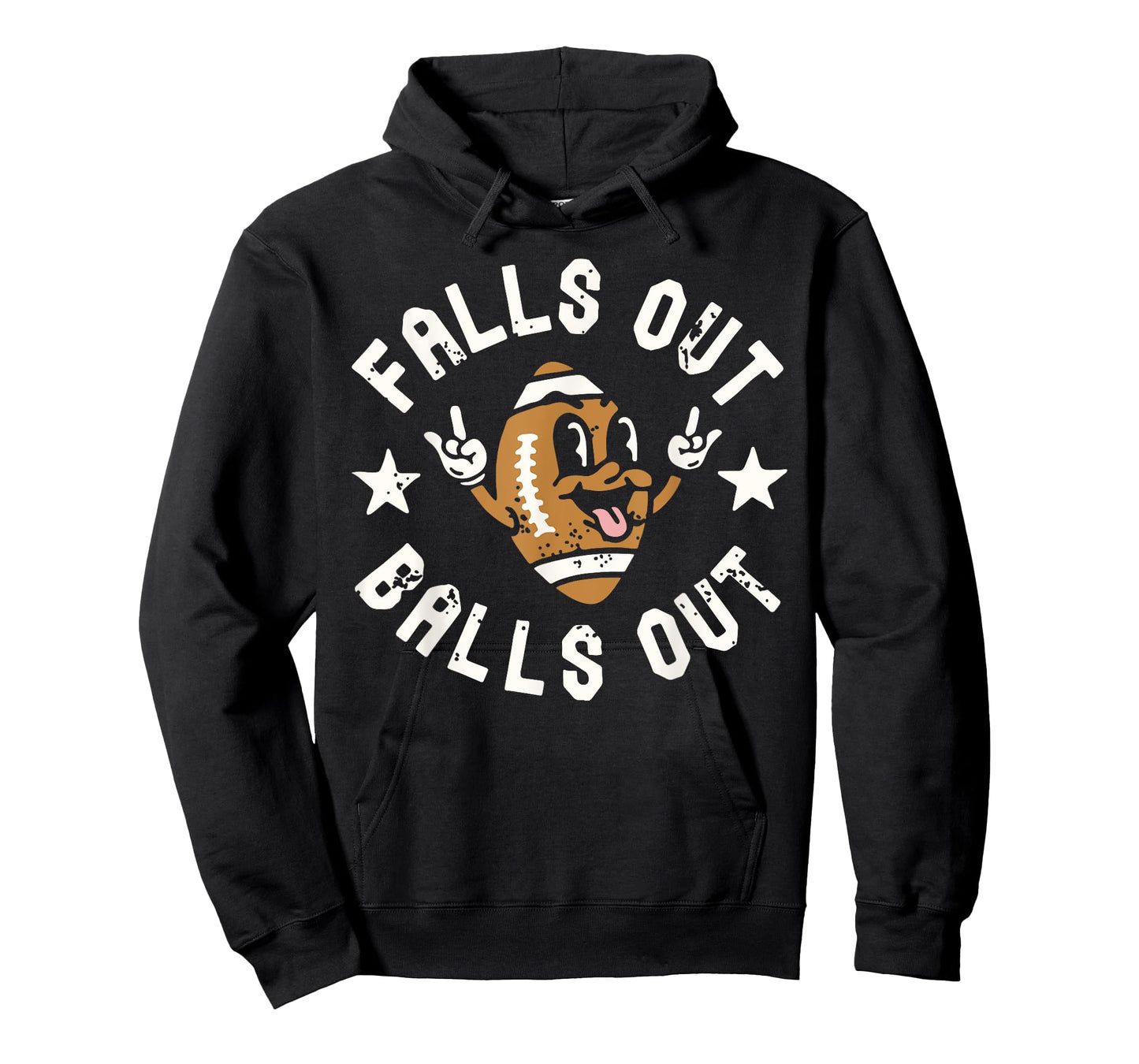 Retro Falls Out Balls Out Football Vintage Thanksgiving Gift T-Shirt