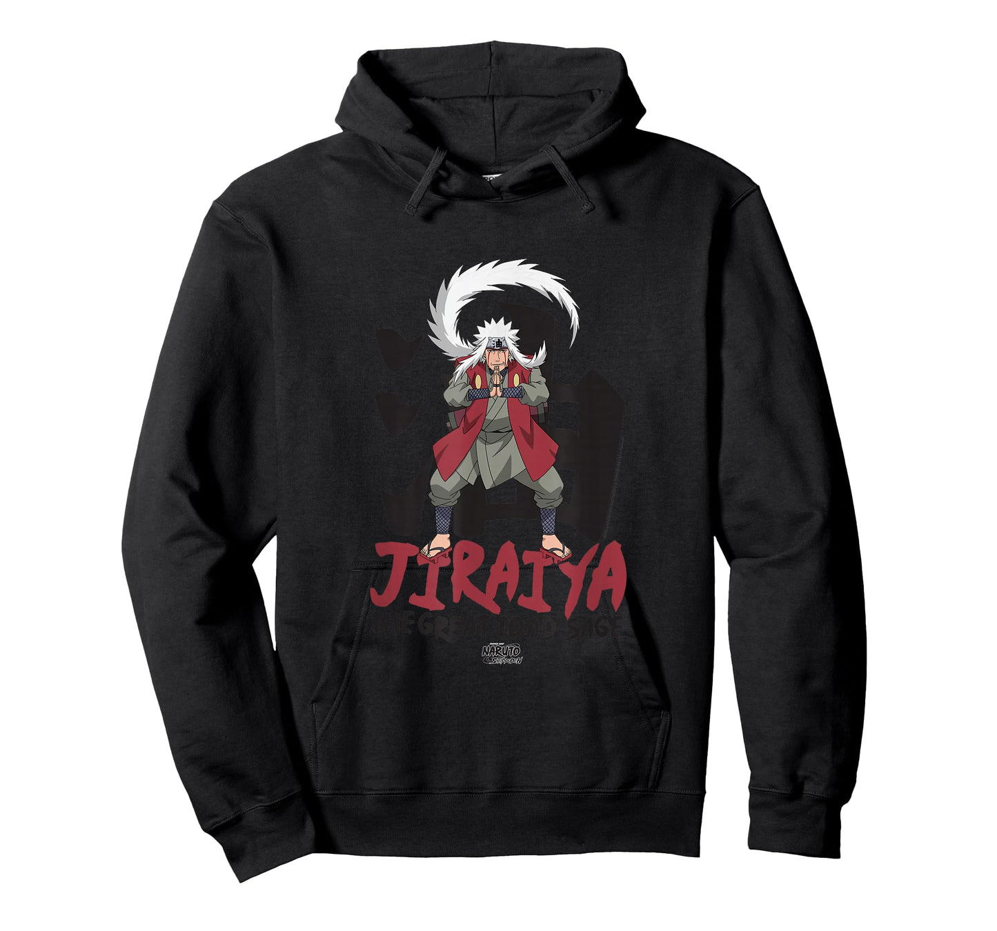 Naruto Shippuden Jiraiya Large Toad Sage with Kanji Anime T-Shirt
