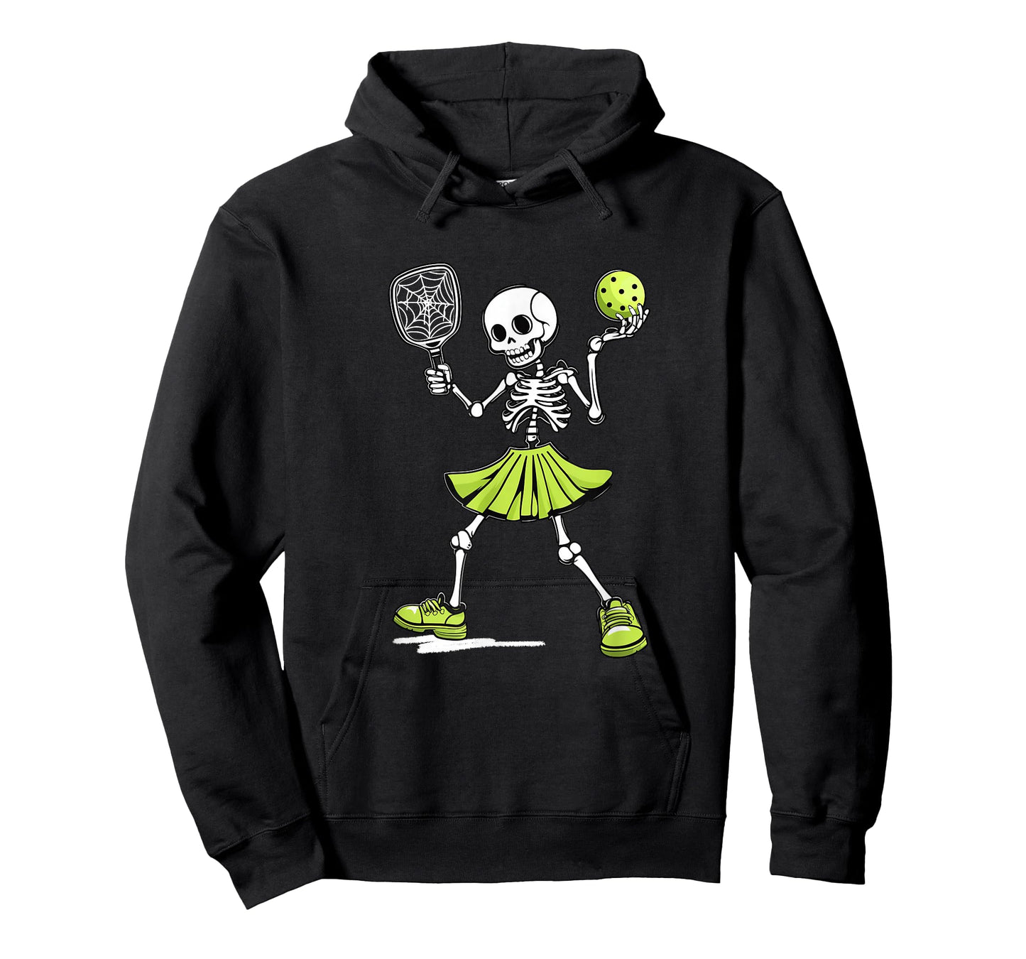Spooky Pickleball Halloween Skeleton Costume Women T-Shirt