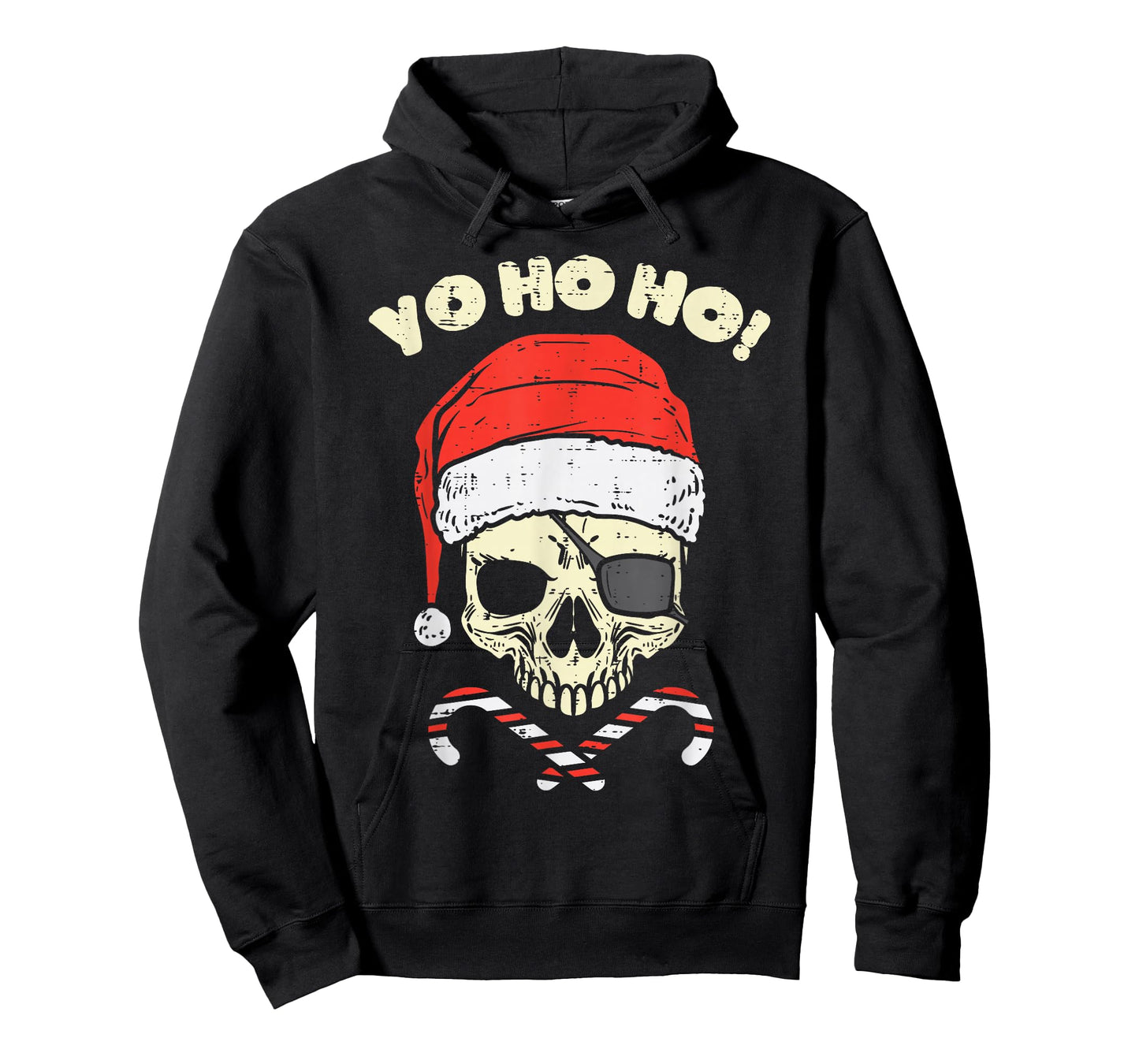 Yo Ho Ho Pirate Santa Skull Candy Christmas Xmas Pajama Gift T-Shirt