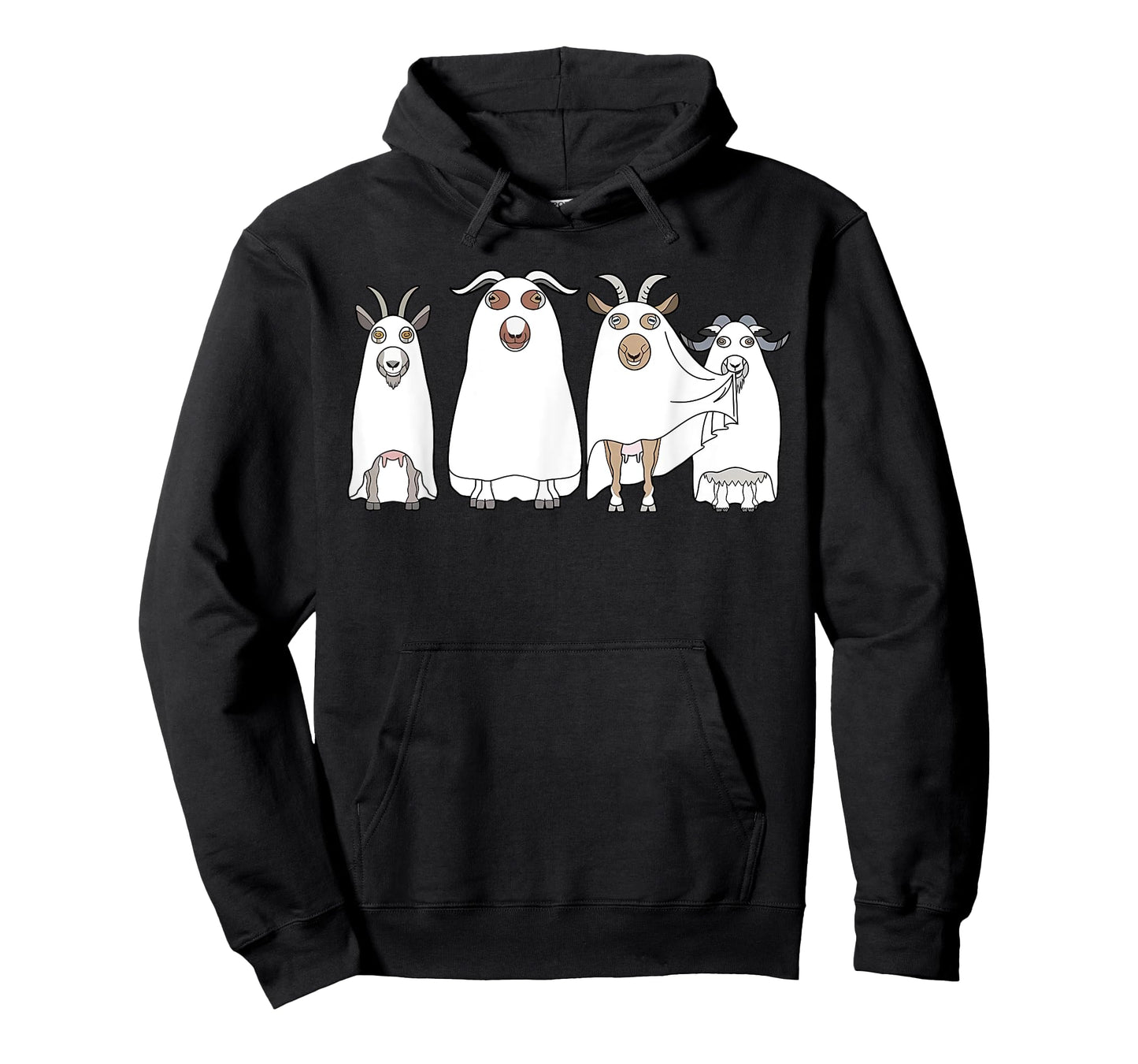 Goat Ghost Halloween Farmer Goat Lover Scary Spooky Season T-Shirt