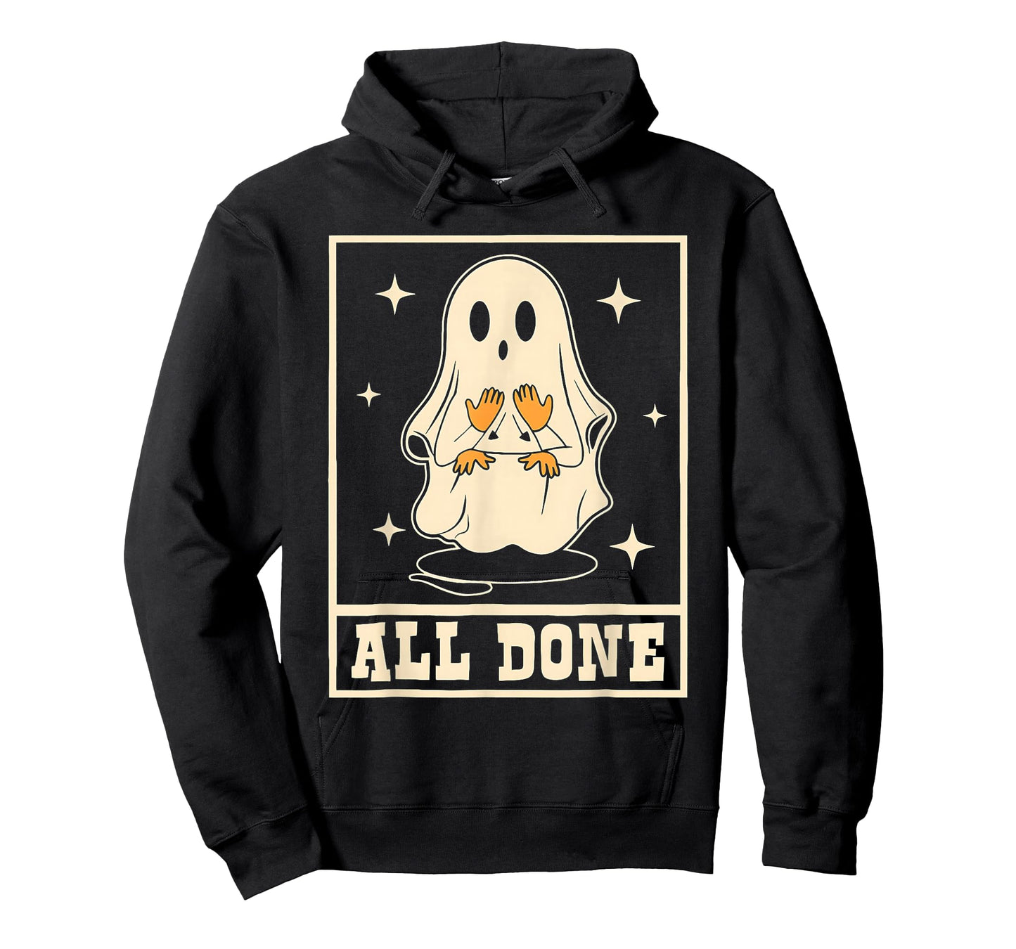 All Done Sign Language Ghost Speech Pathology Teacher T-Shirt