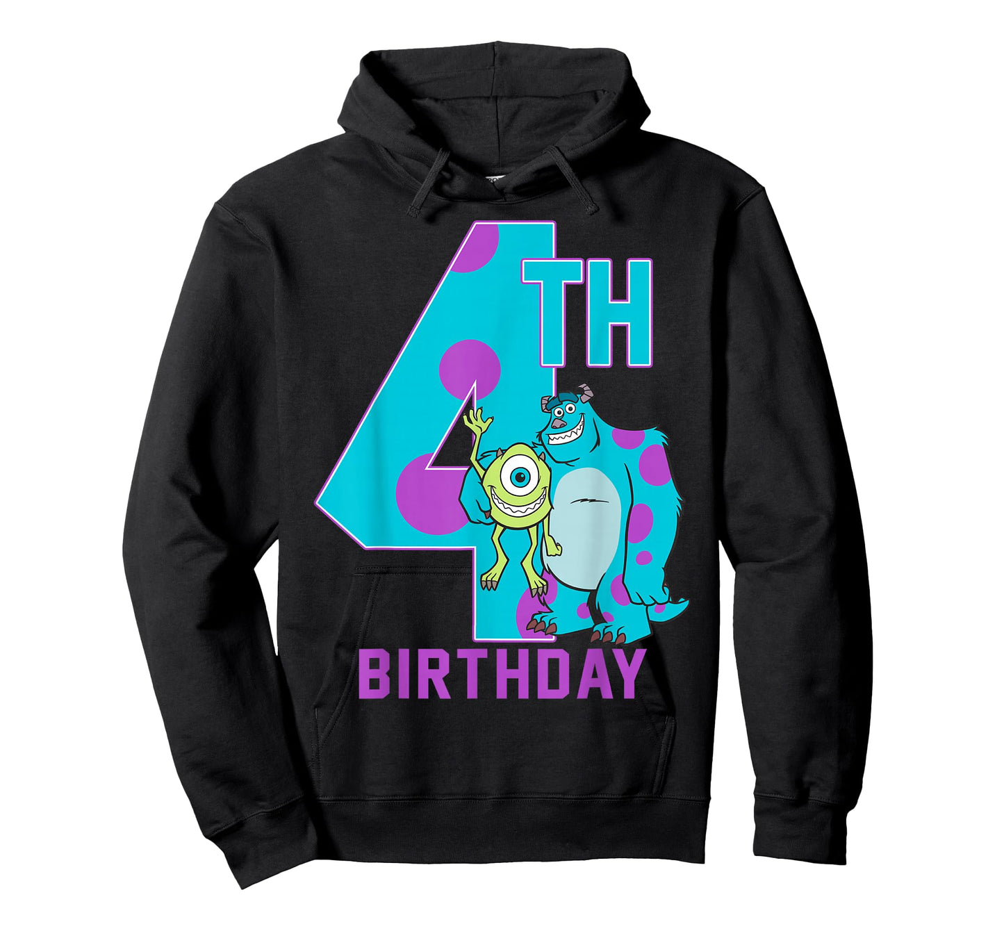 Disney Pixar Monsters Inc. Mike & Sully Happy 4th Birthday T-Shirt