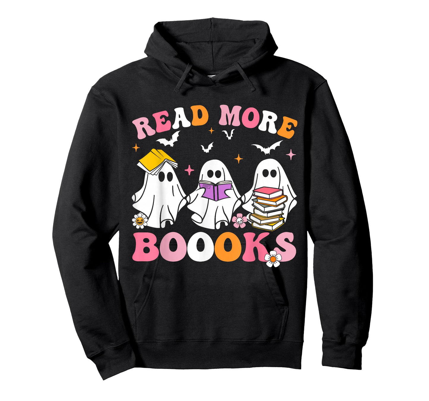 Groovy Cute Ghost Read More Books Funny Teacher Halloween T-Shirt