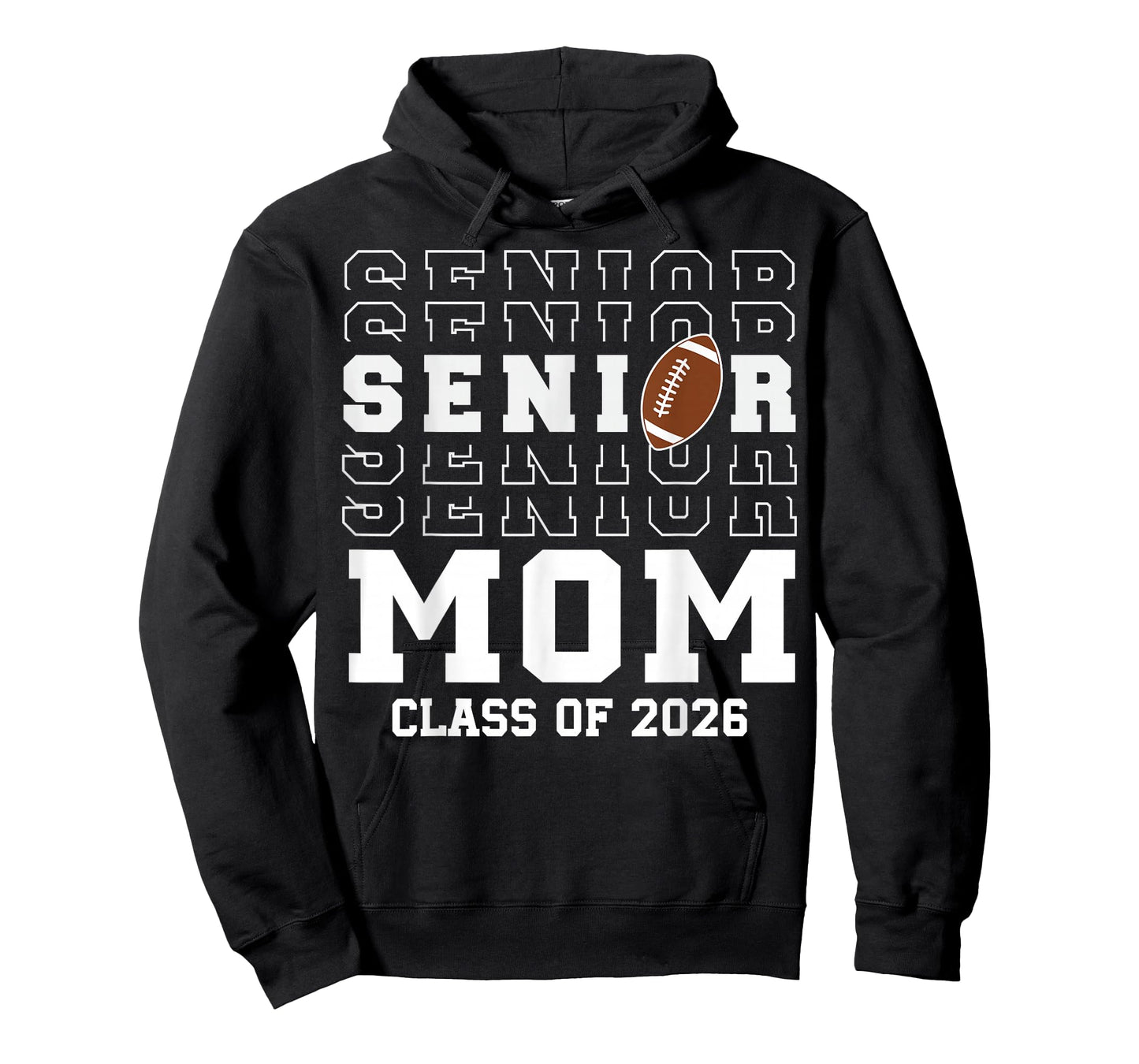 Senior Mom Football Class of 2026 Proud Parent T-Shirt