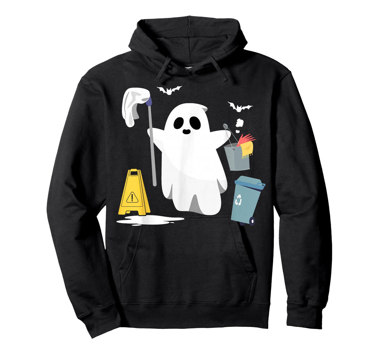 School Custodian Janitor Ghost Halloween T-Shirt