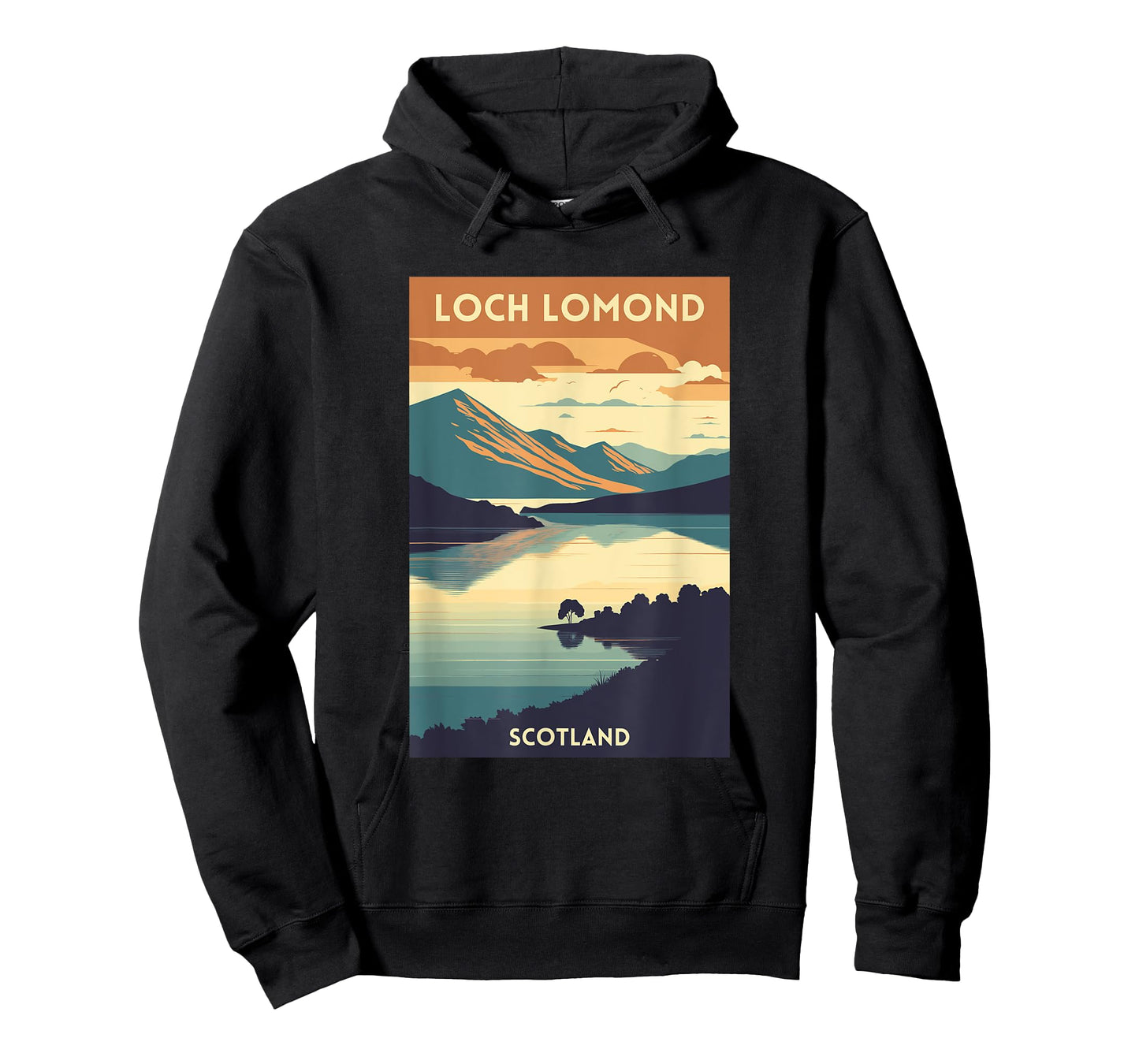 Loch Lomond Scotland Scottish Highlands UK Retro Travel T-Shirt