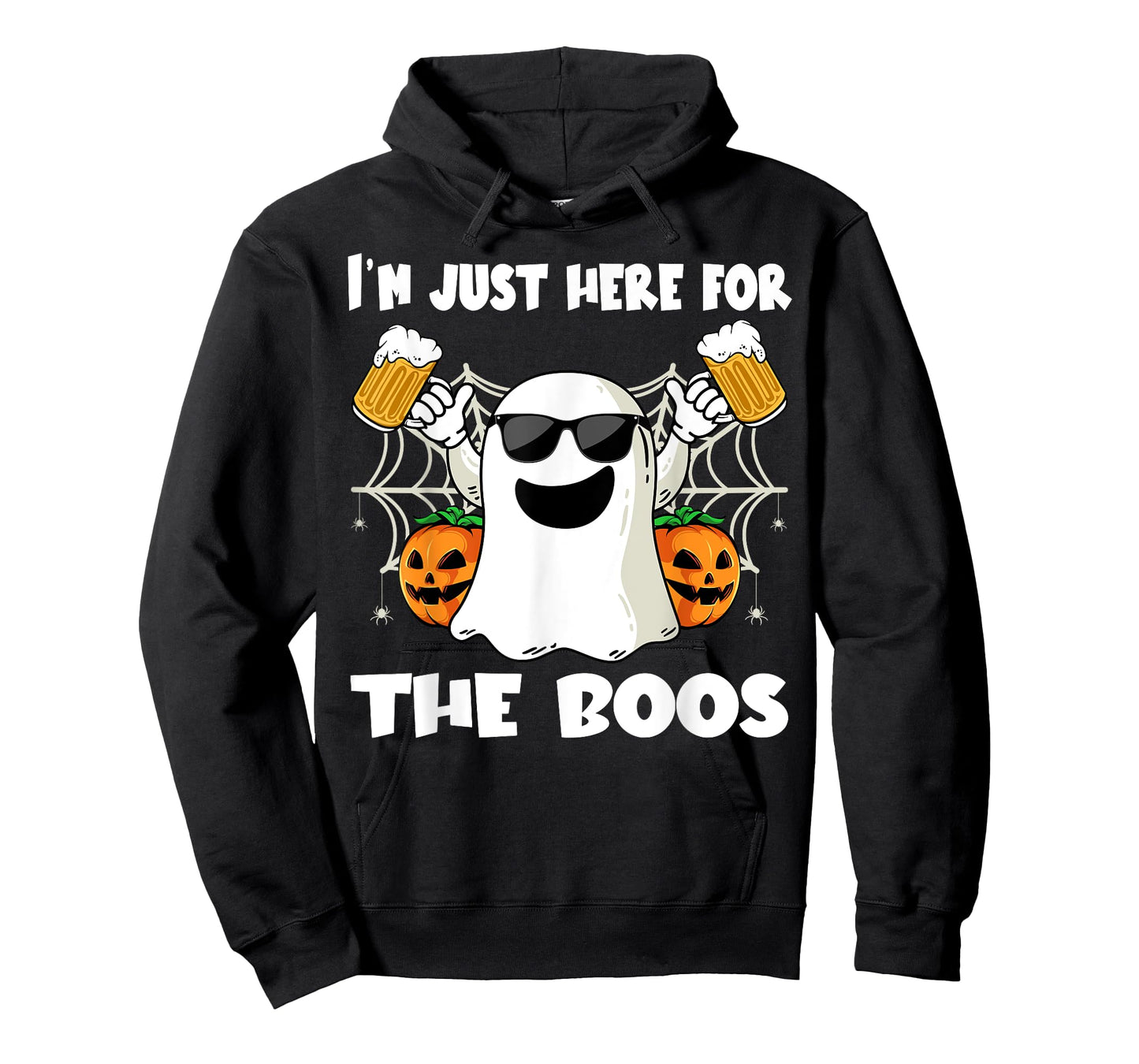 Im Just Here For The Boos Halloween Pumpkin Ghost Drink Beer T-Shirt