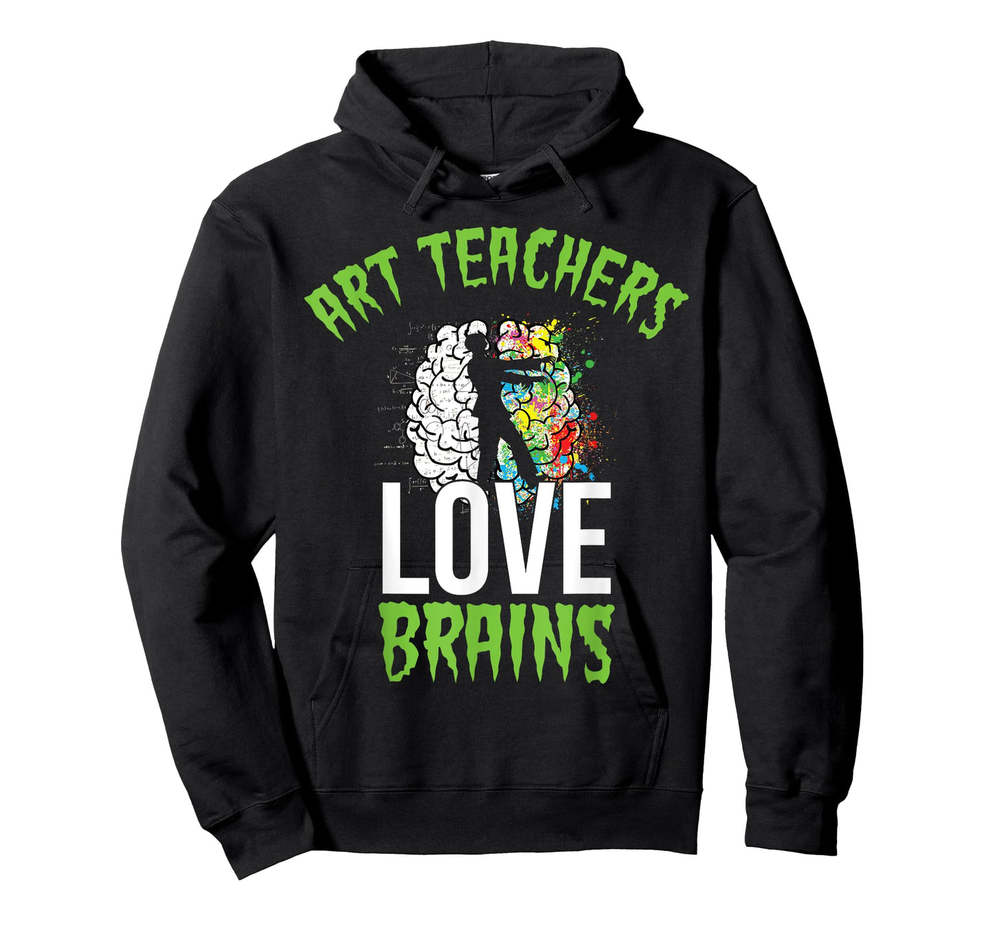 Art Teachers Love Brains Shirt Halloween Zombie Teaching Tee Men Women Kids T-Shirt