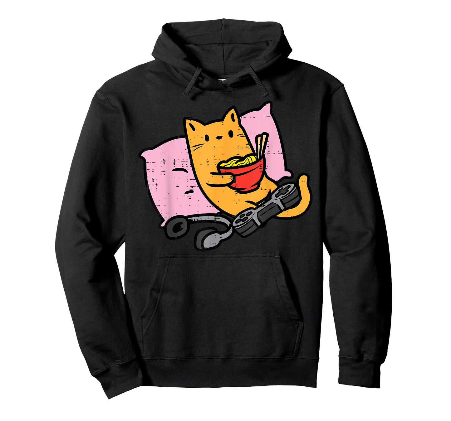 Gamer Cat Ramen Kawaii Gaming Japanese Women Girls Kids Teen T-Shirt