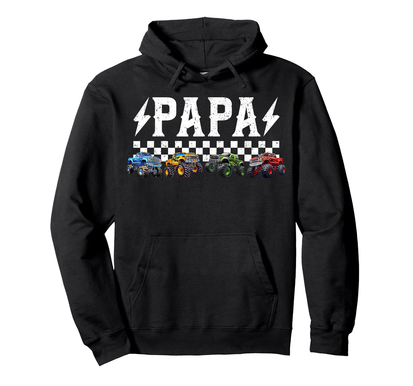 Papa Retro Monster Truck Family Crew Birthday Matching T-Shirt