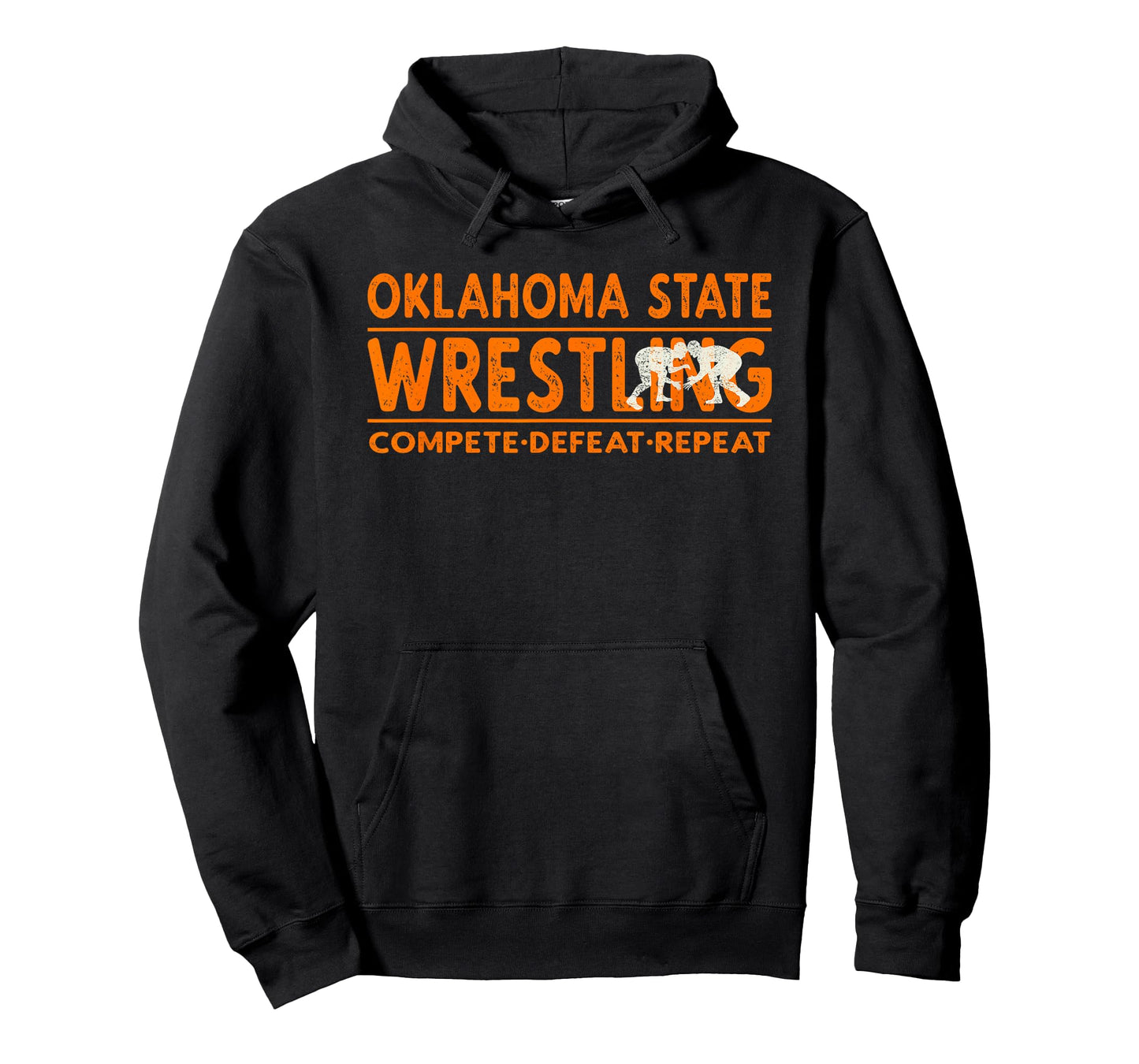 Oklahoma State Wrestling - Compete Defeat Repeat T-Shirt