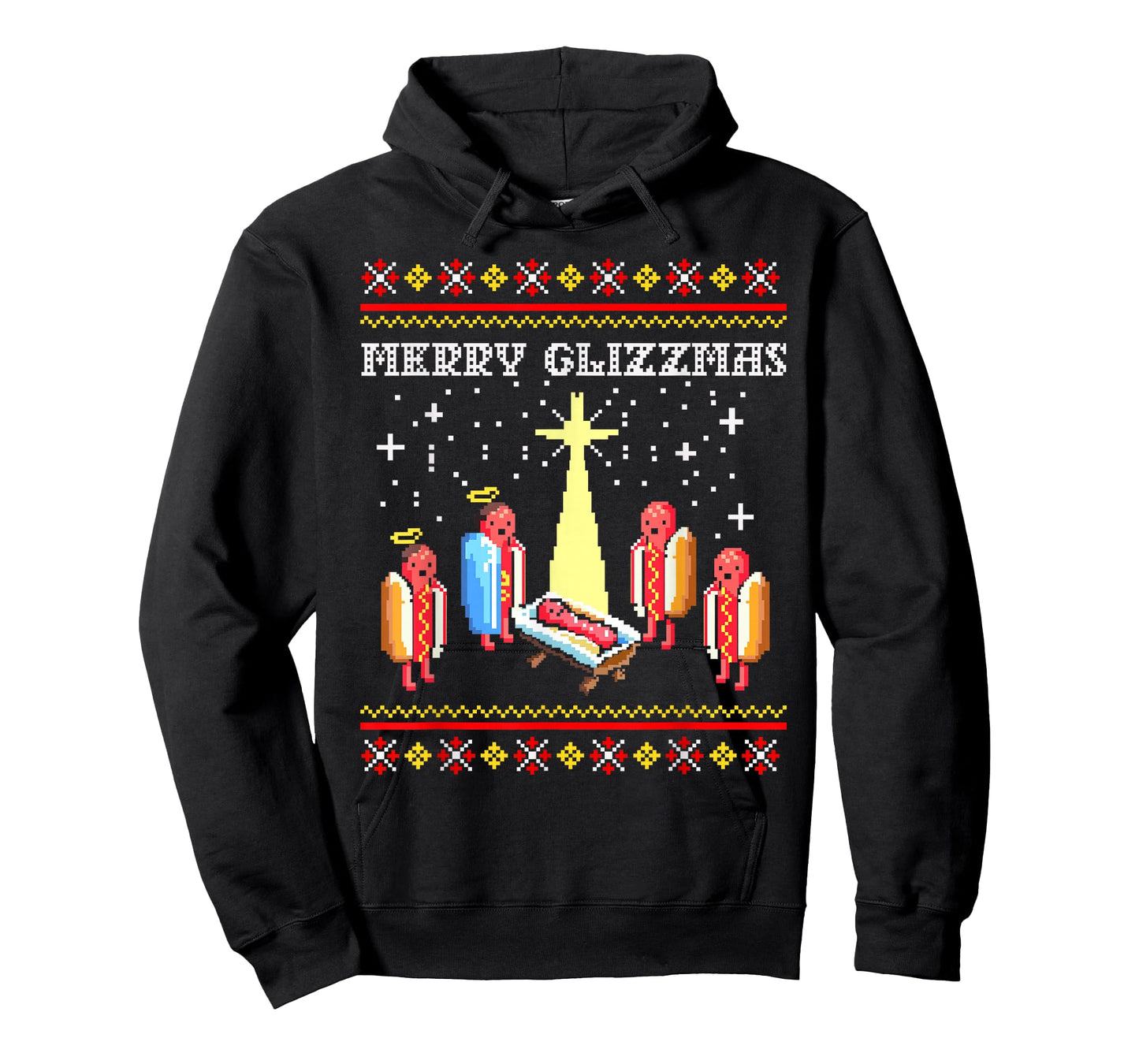 Funny Merry Glizzmas Hot Dogs Family Group Ugly Christmas T-Shirt