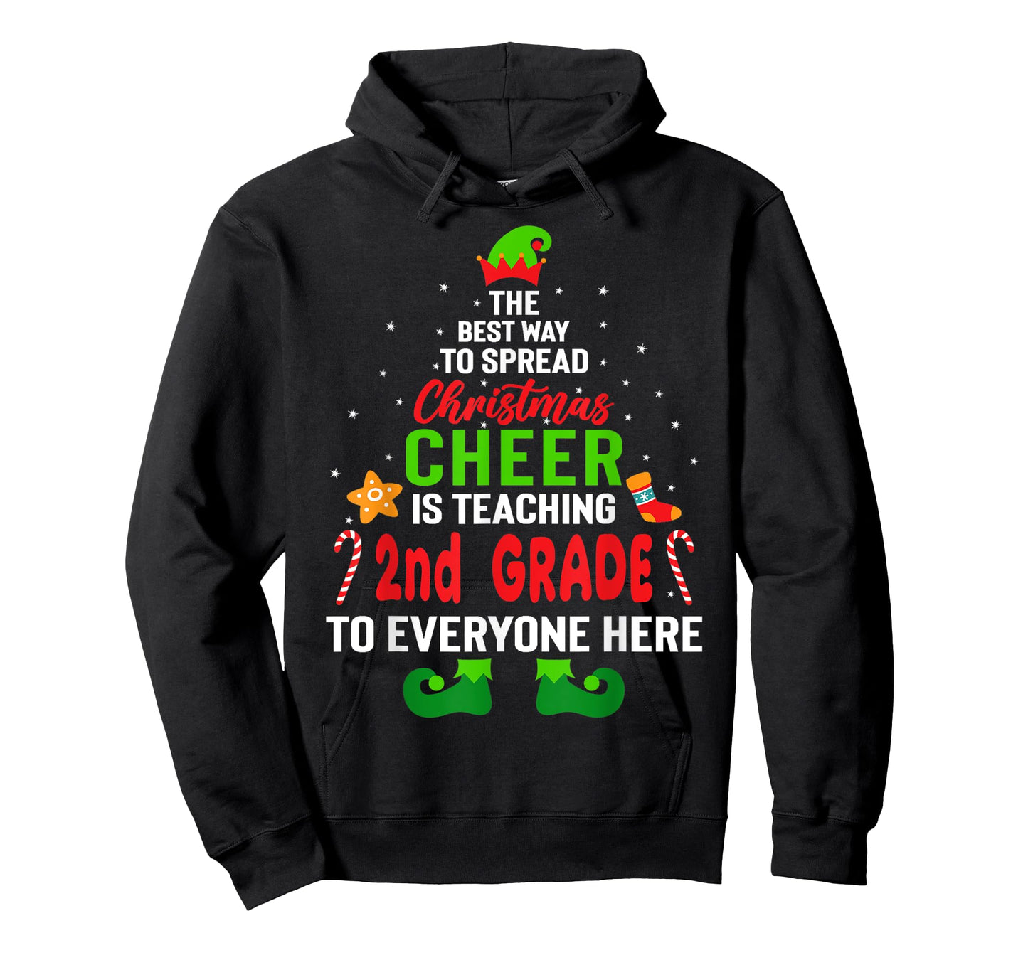 The Best Way to Spread Christmas Cheer Teaching 2nd Grade T-Shirt