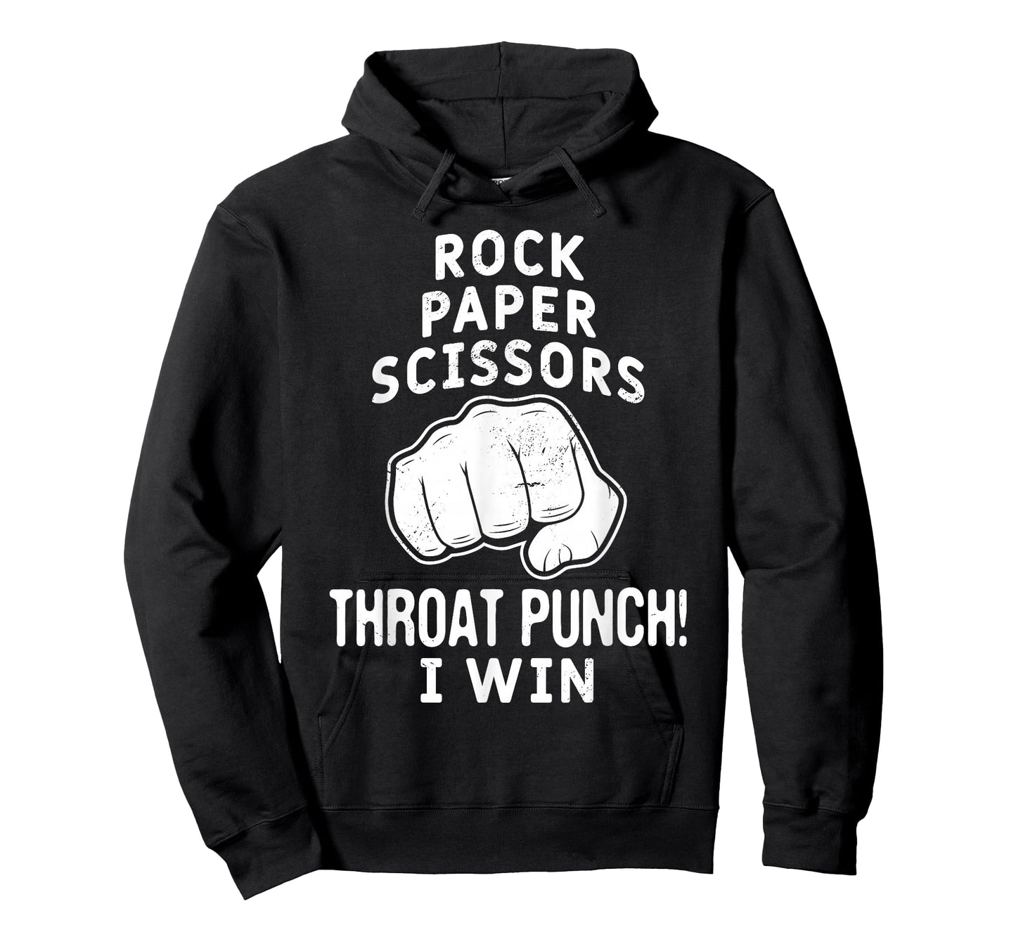 Funny Rock Paper Scissors Throat Punch I win T-Shirt