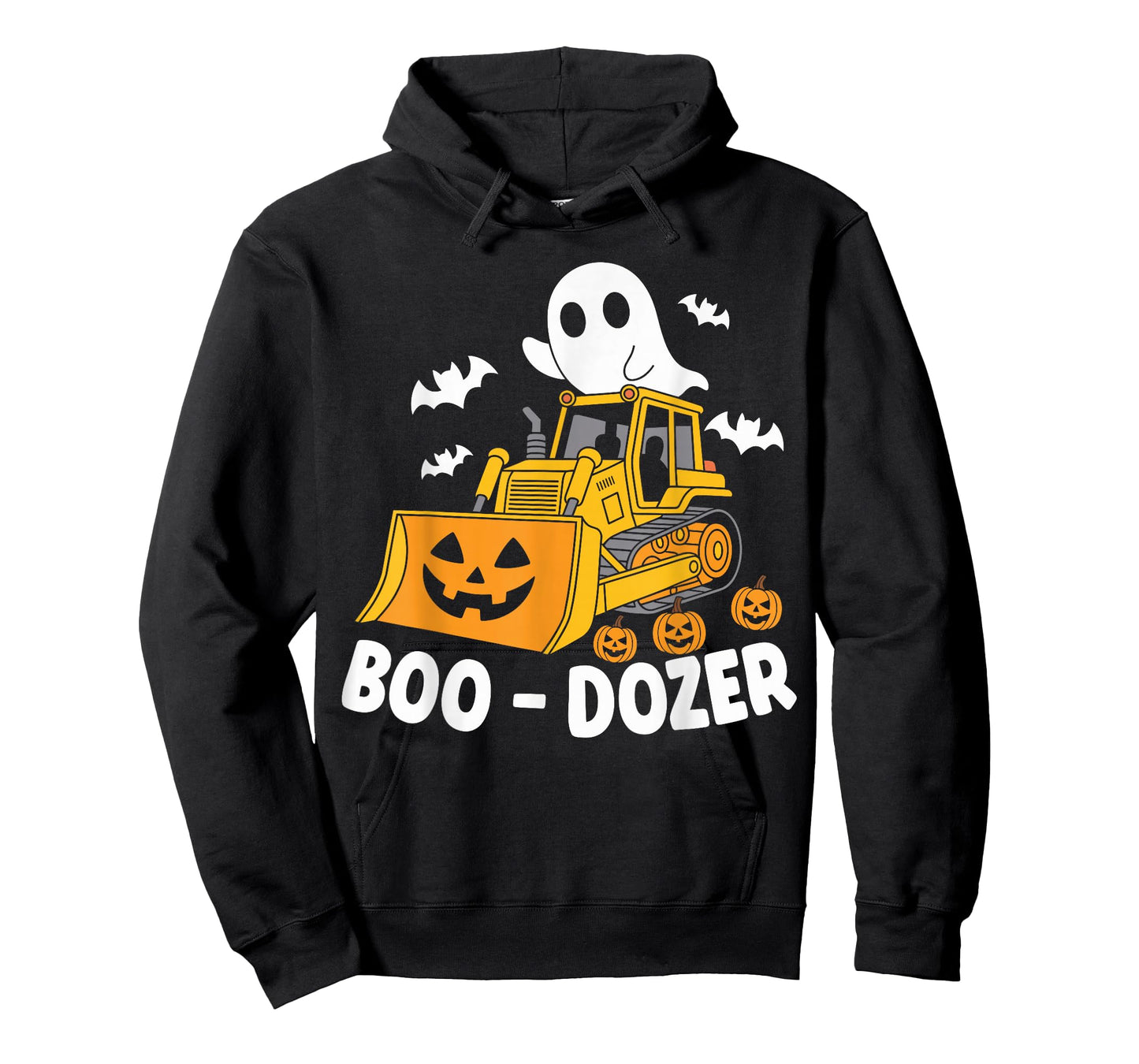 Funny Halloween Bulldozer Ghost Cute Spooky Pumpkin Tractor T-Shirt