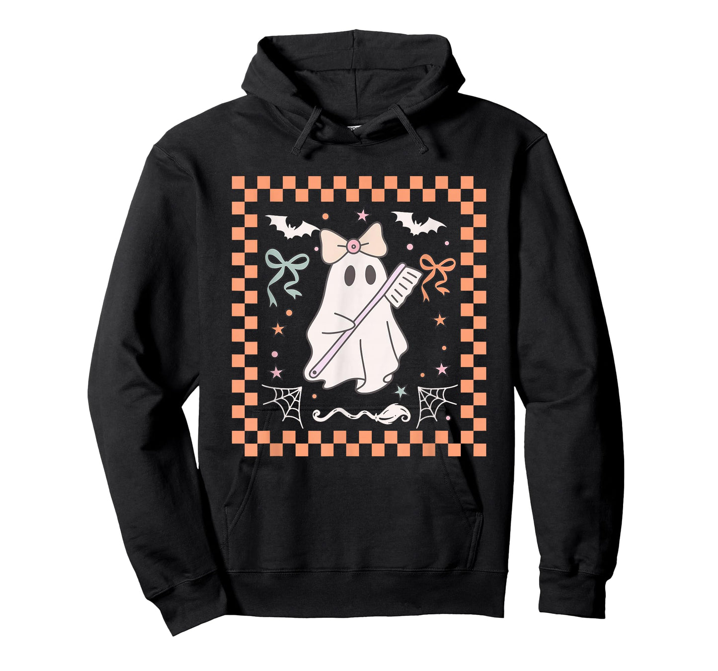 Coquette Ghost Dentist Dental Halloween Ghost Dental Crew T-Shirt