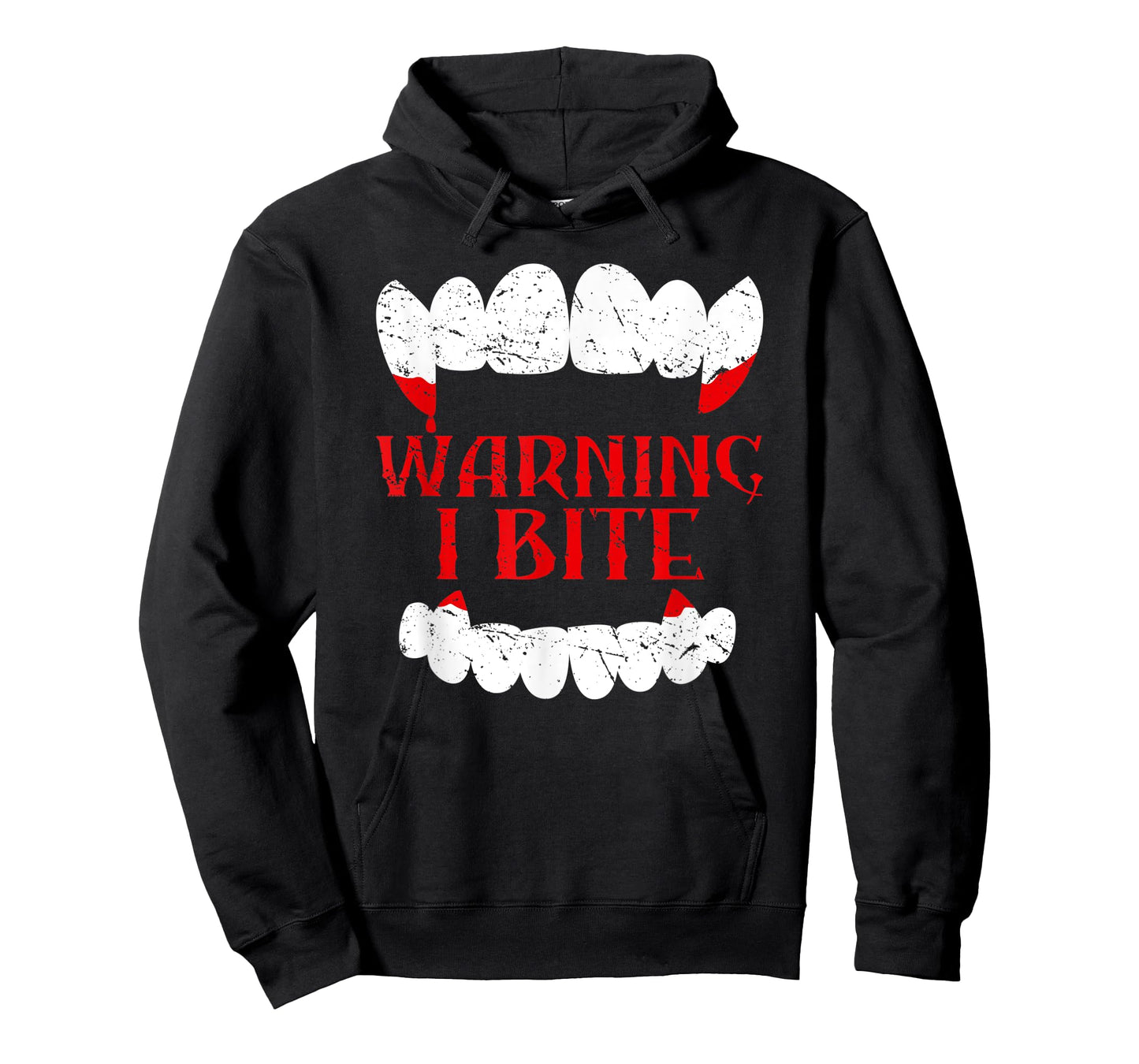 Halloween Vampire Design Warning I Bite Scary Vampire Funny T-Shirt