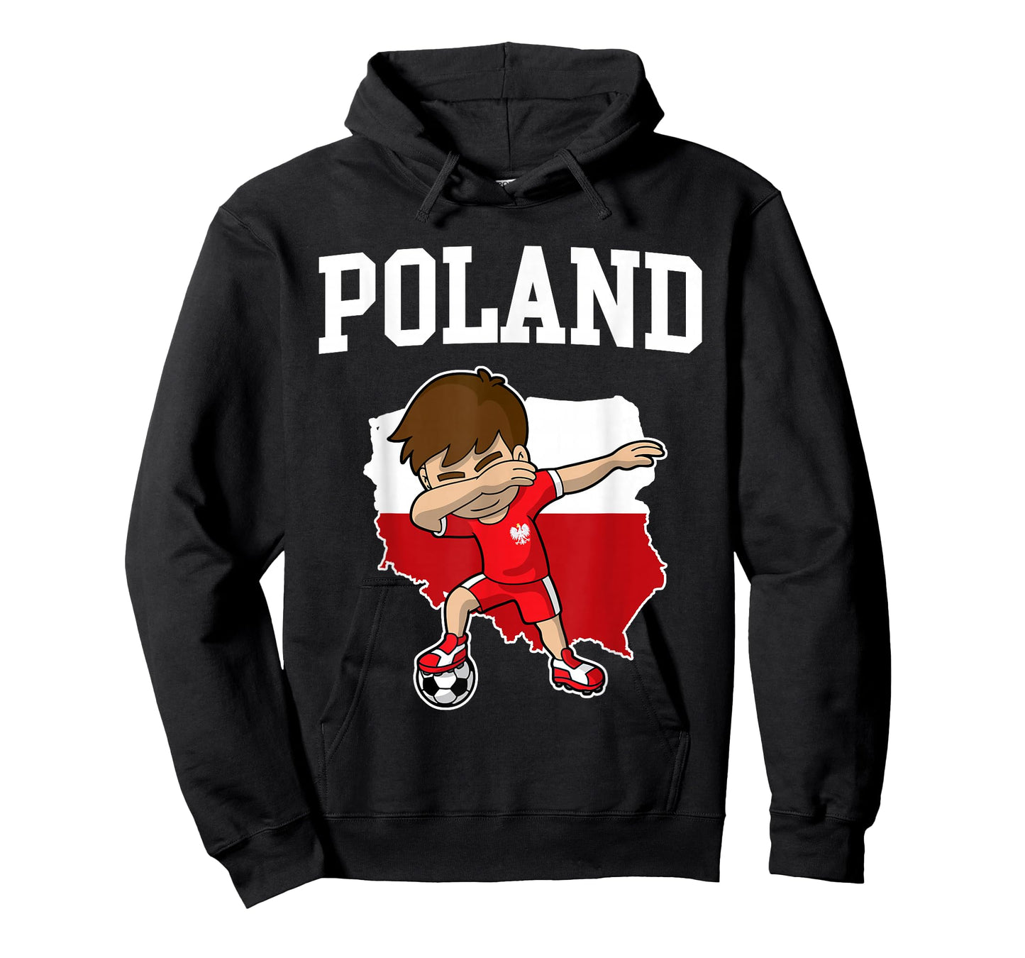 Poland Soccer Dabbing Football Polska Polish Kids T-Shirt