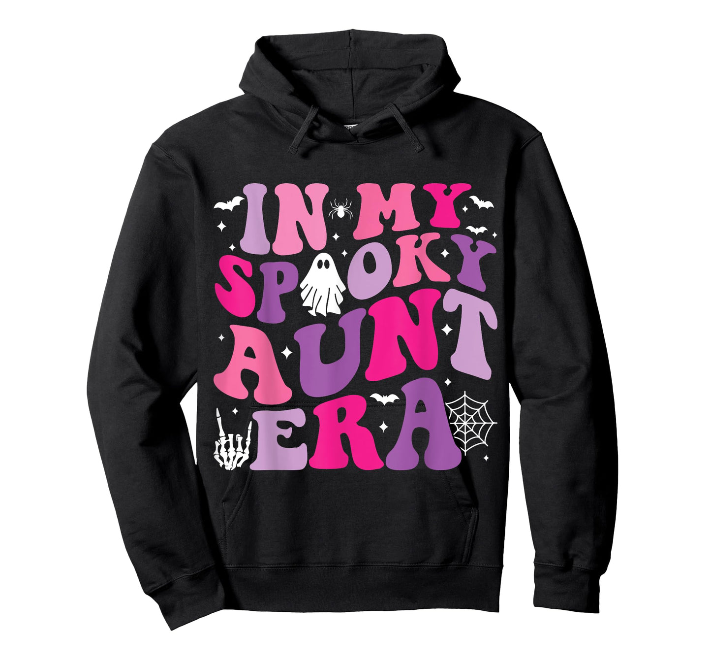 Groovy In My Spooky Aunt Era Hippie Halloween Auntie Ghost T-Shirt