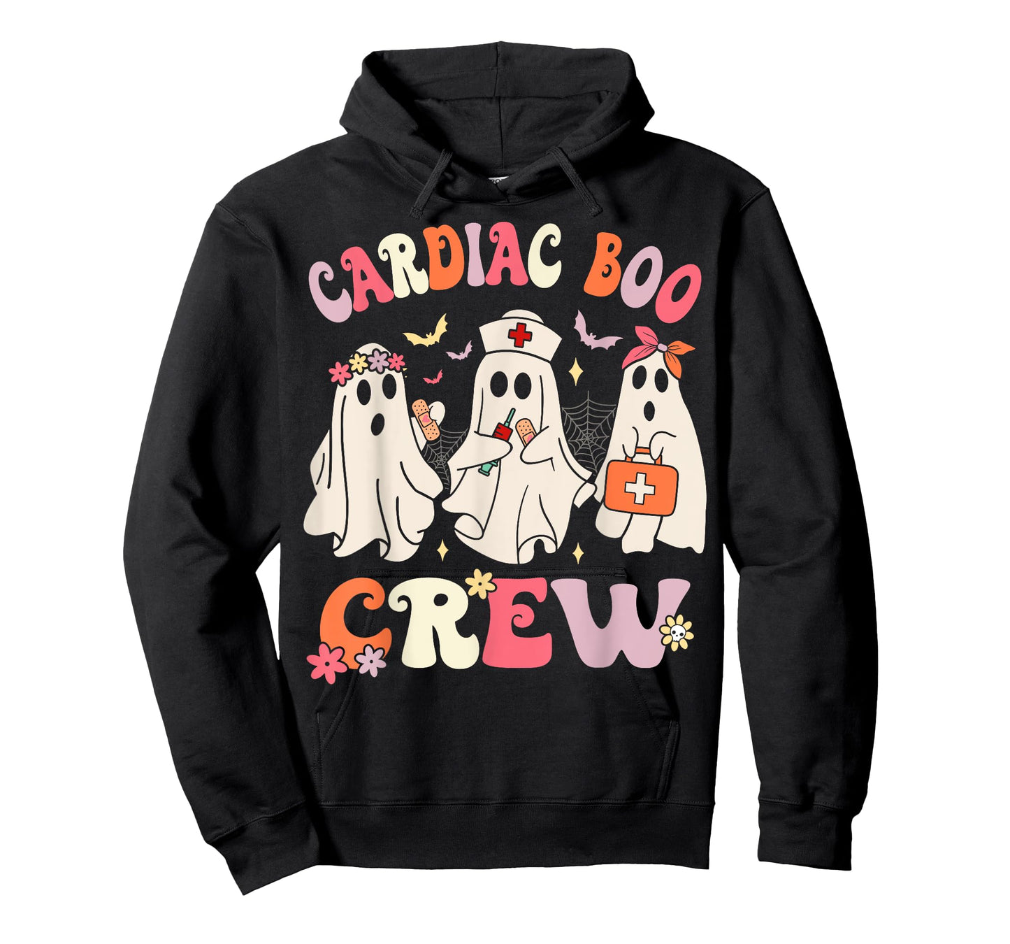 Halloween Cardiac Boo Crew Cardiology Nurse Ghost T-Shirt