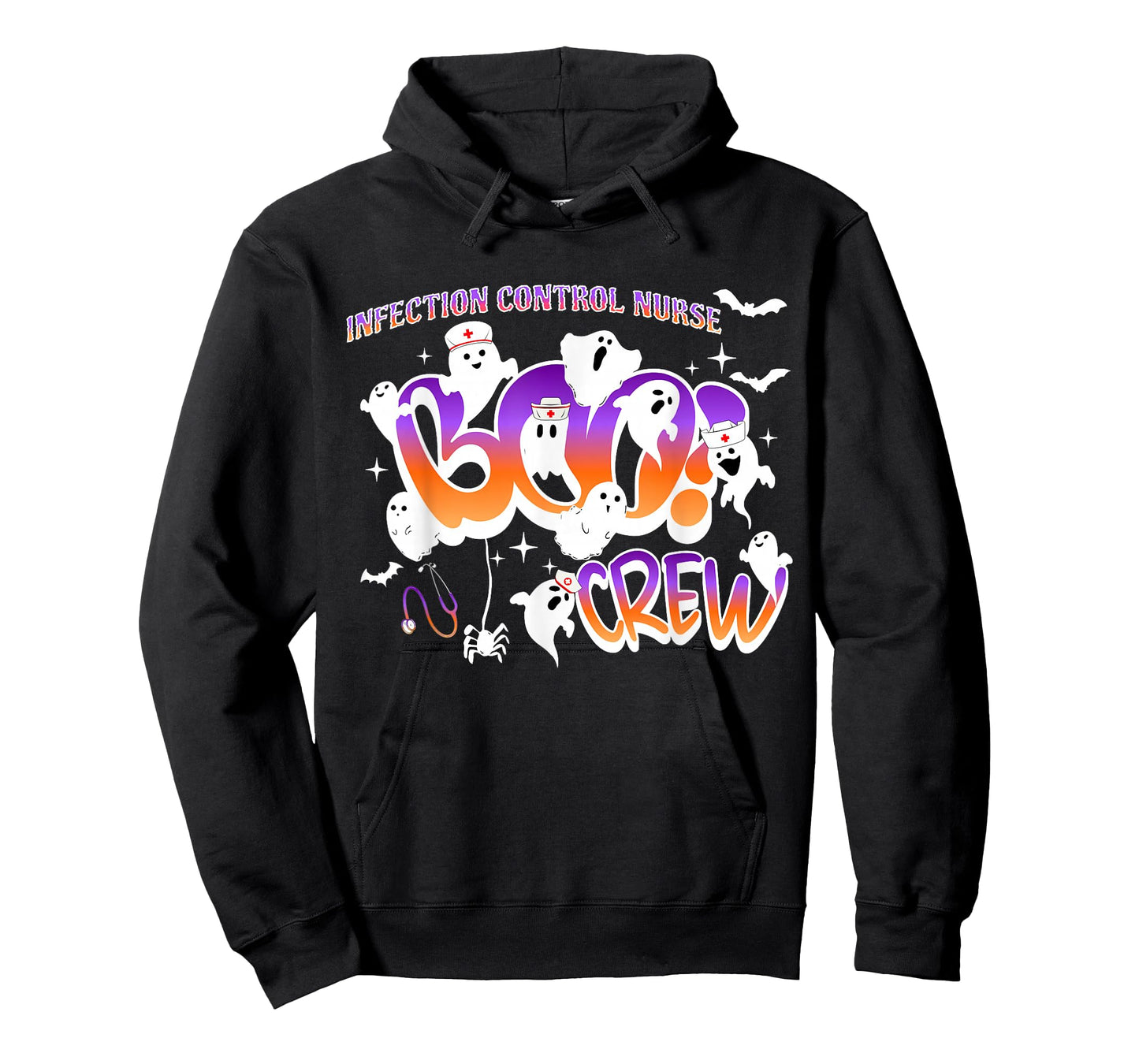 Infection Control Nurse Boo Crew Halloween Scary Ghostly T-Shirt