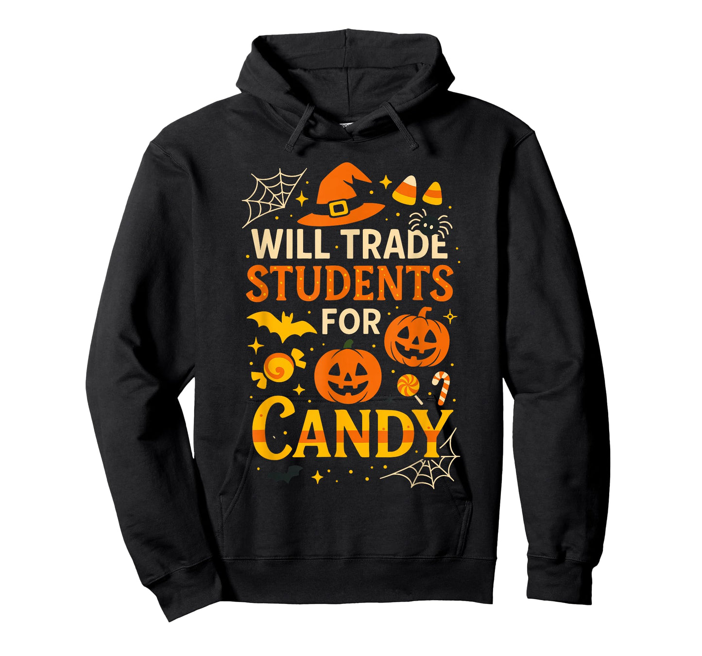 Will Trade Students for Candy Shirt, Funny Pumpkin Teacher T-Shirt