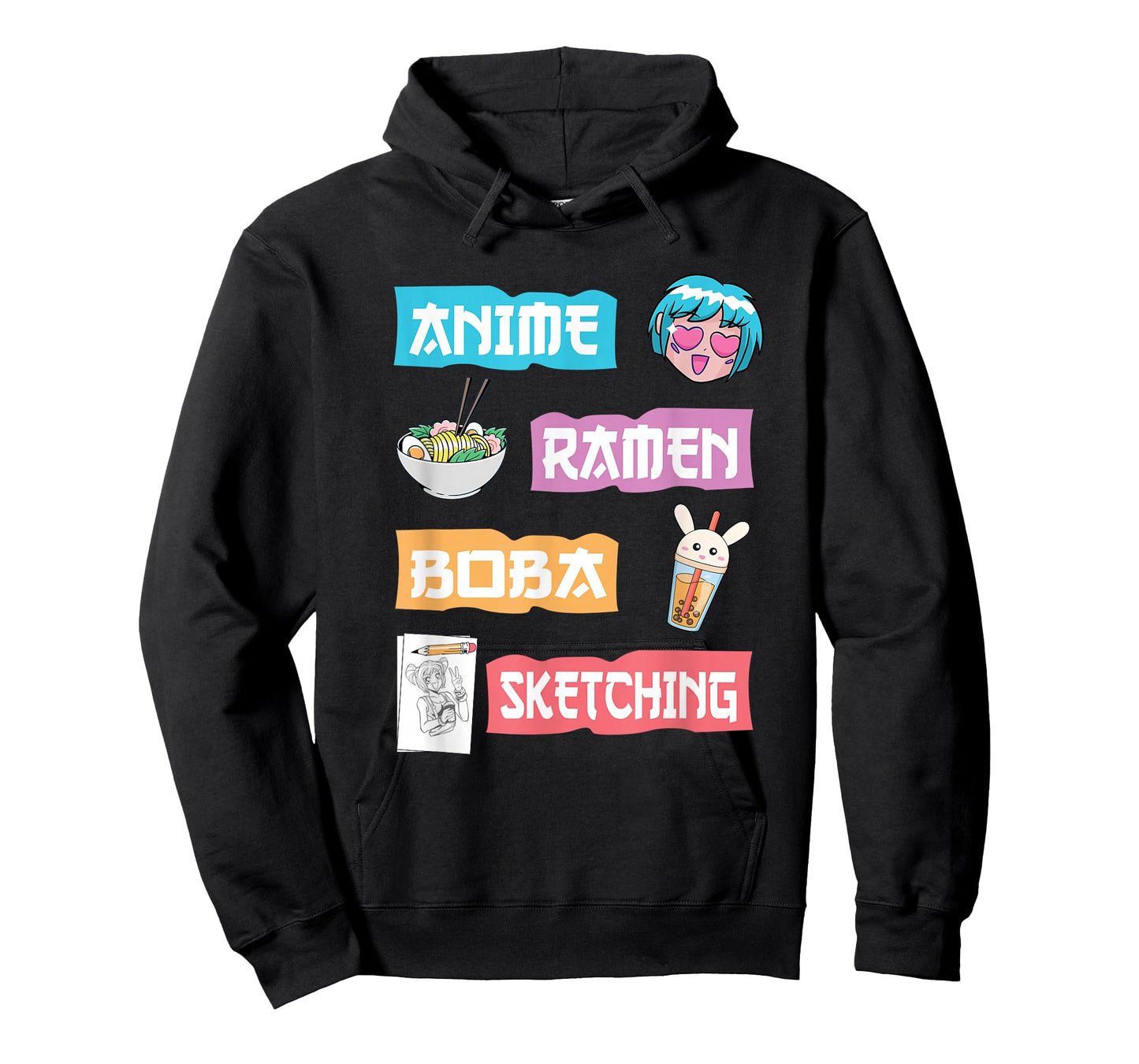Anime Ramen Boba Sketching - Kawaii Anime Lover Merch Gift T-Shirt Small