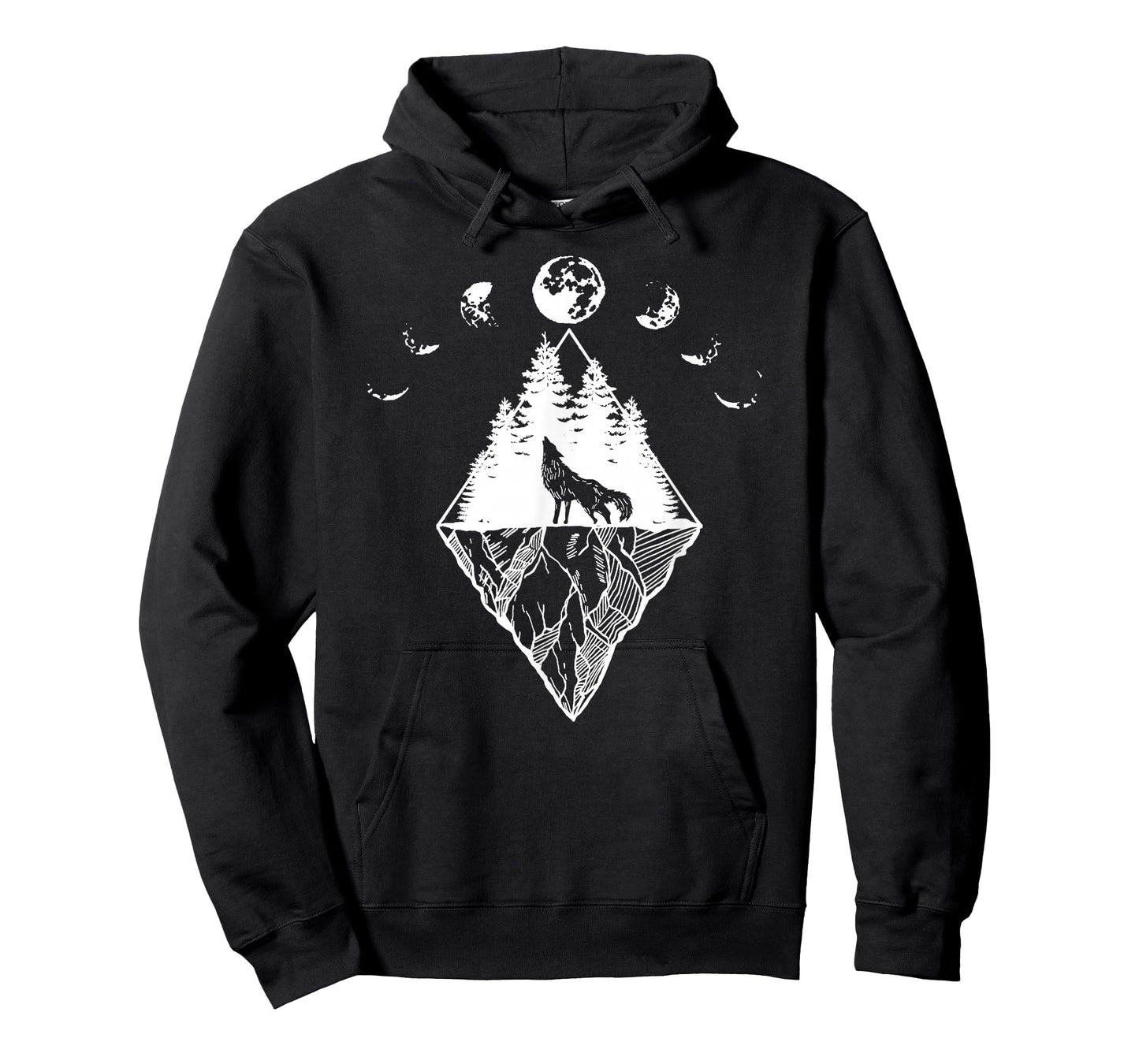 Howling Wolf Phases Of The Moon T-Shirt