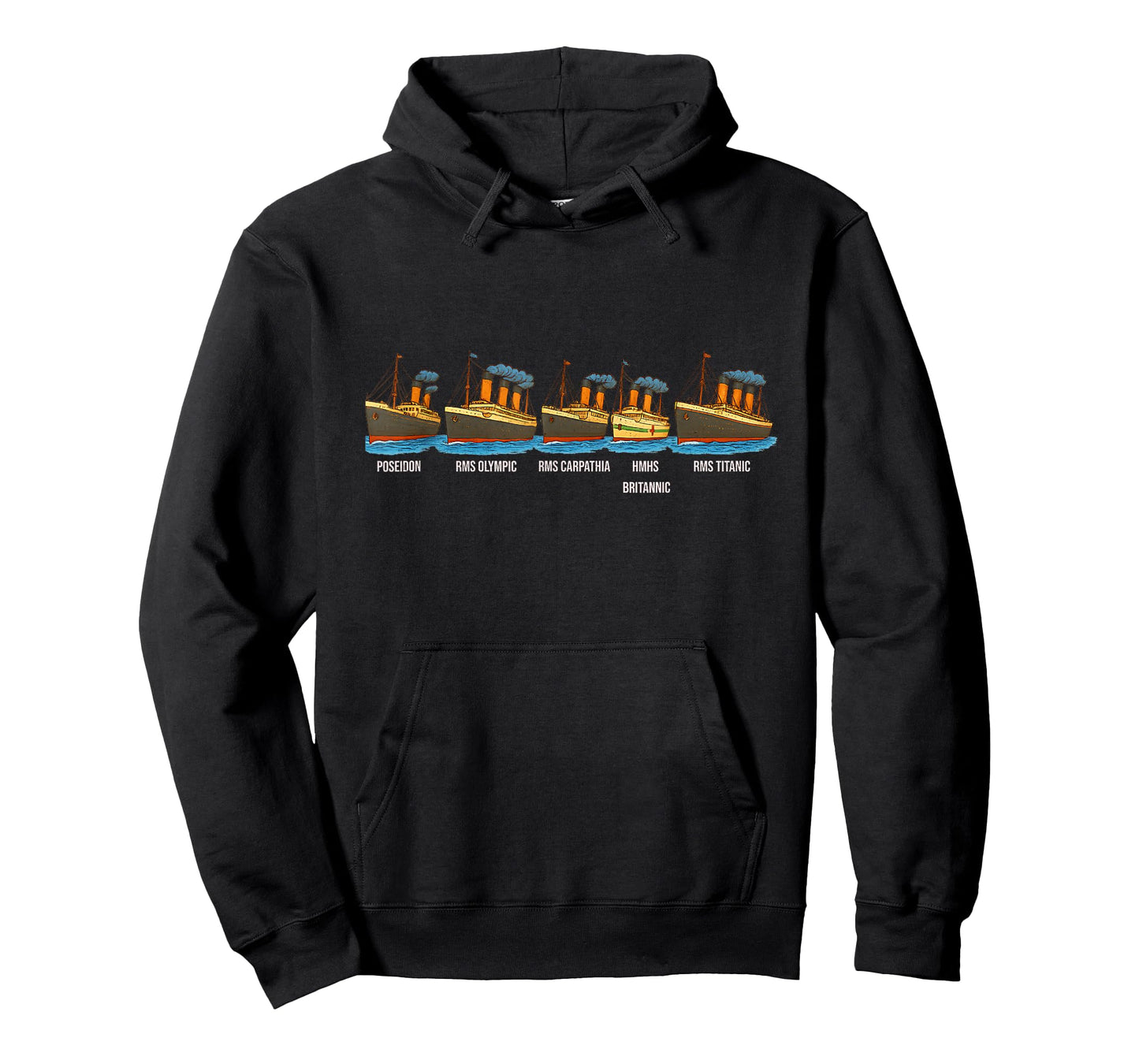 RMS Titanic Britannic Poseidon Carpathia Famous Ship Lovers T-Shirt