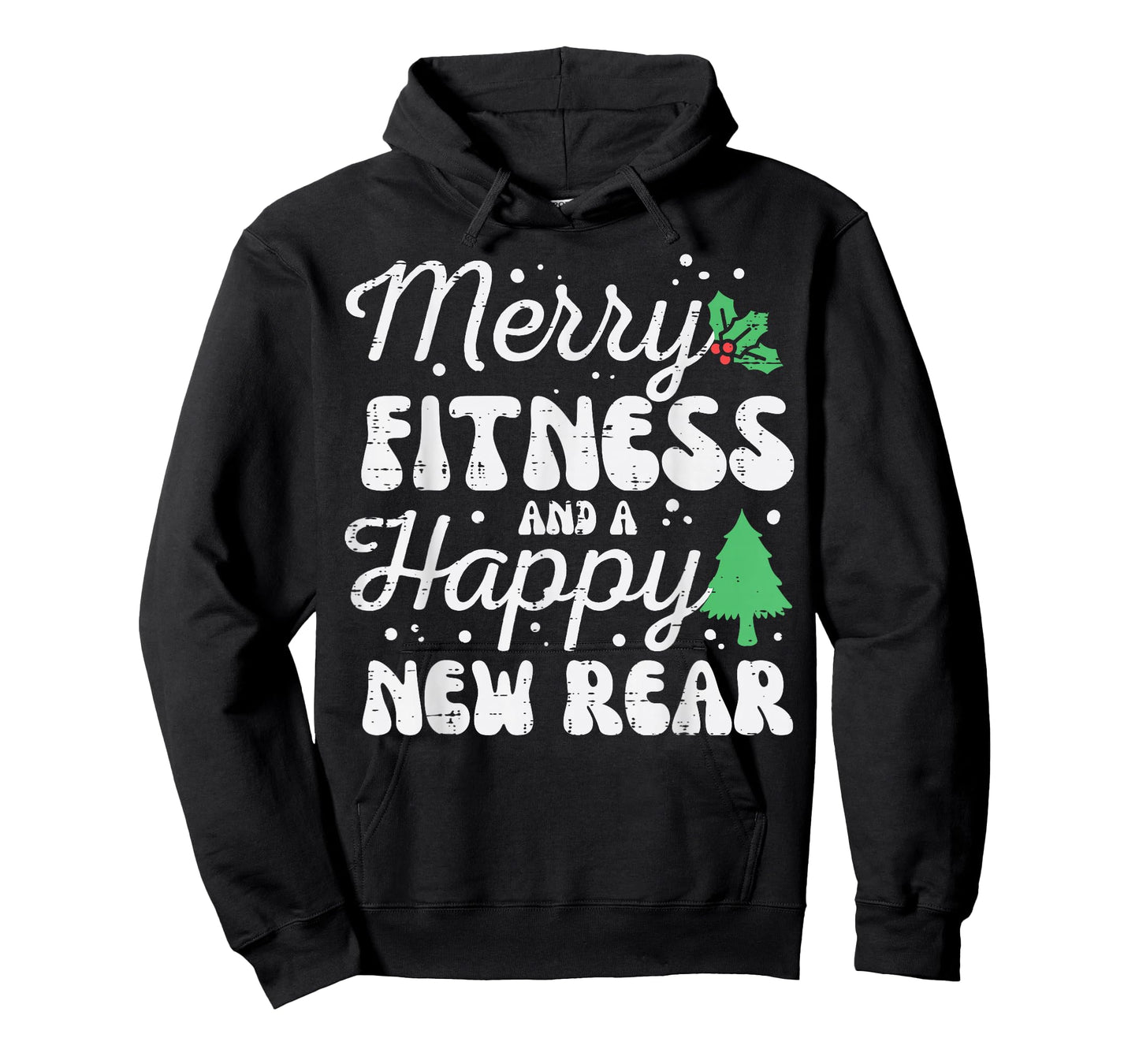 Christmas Merry Fitness Happy New Rear Xmas Workout Women T-Shirt