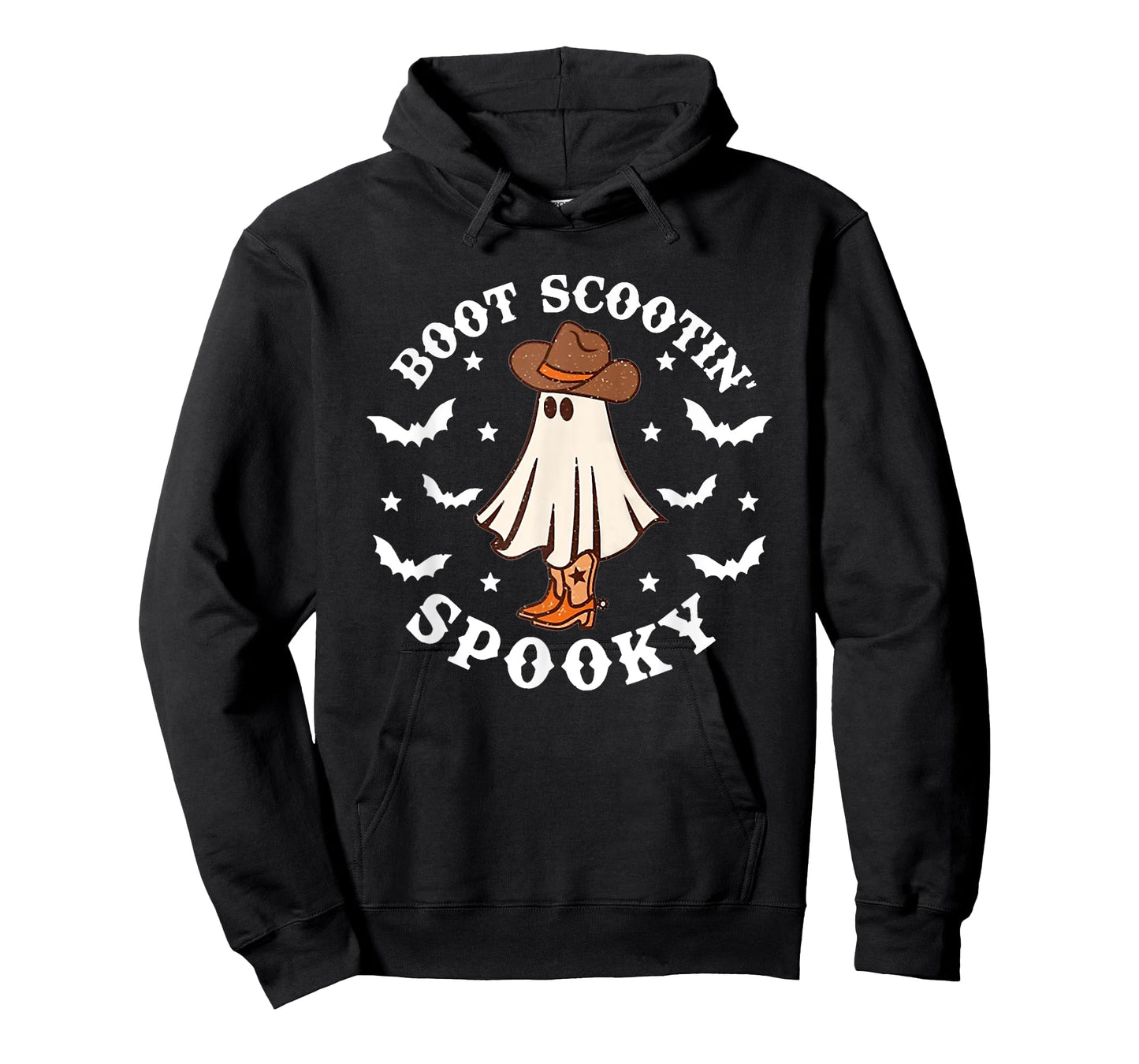 Retro Western Halloween Cute Ghost Funny Boot Scootin Spooky T-Shirt