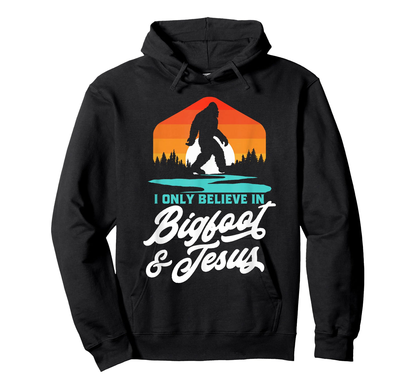 I Only Believe in Bigfoot & Jesus Funny Sasquatch Retro T-Shirt