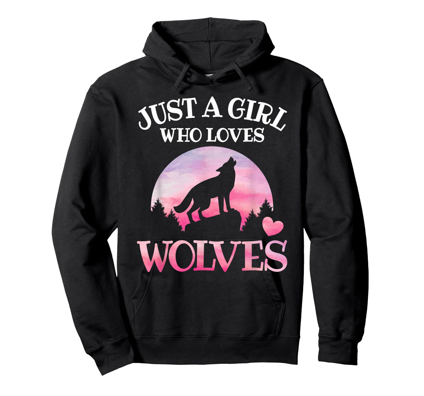 Just A Girl Who Loves Wolves Wildlife Animal Girl Wolf T-Shirt