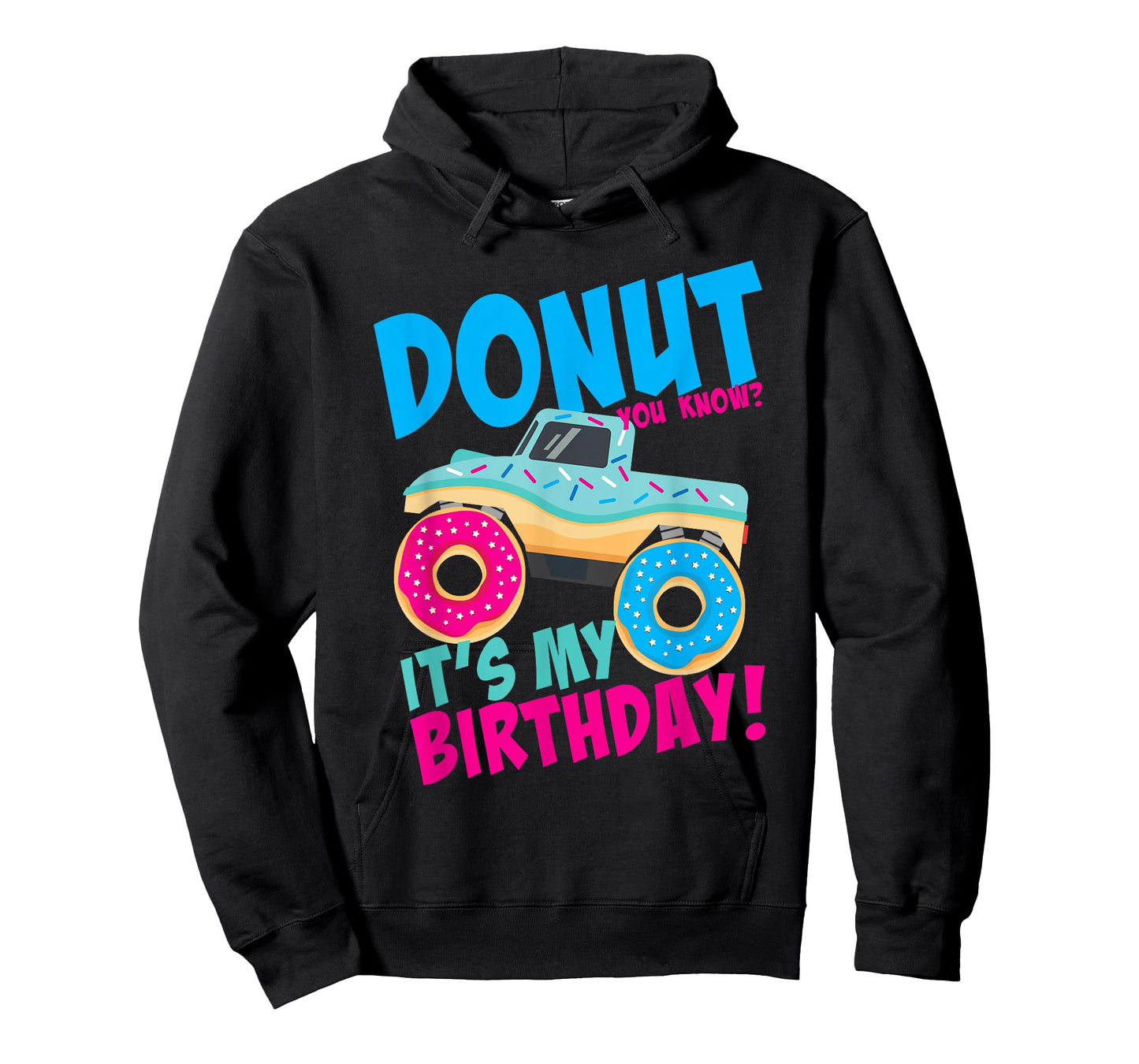 Donut Birthday Party Monster Truck It's My Birthday Boy Girl T-Shirt