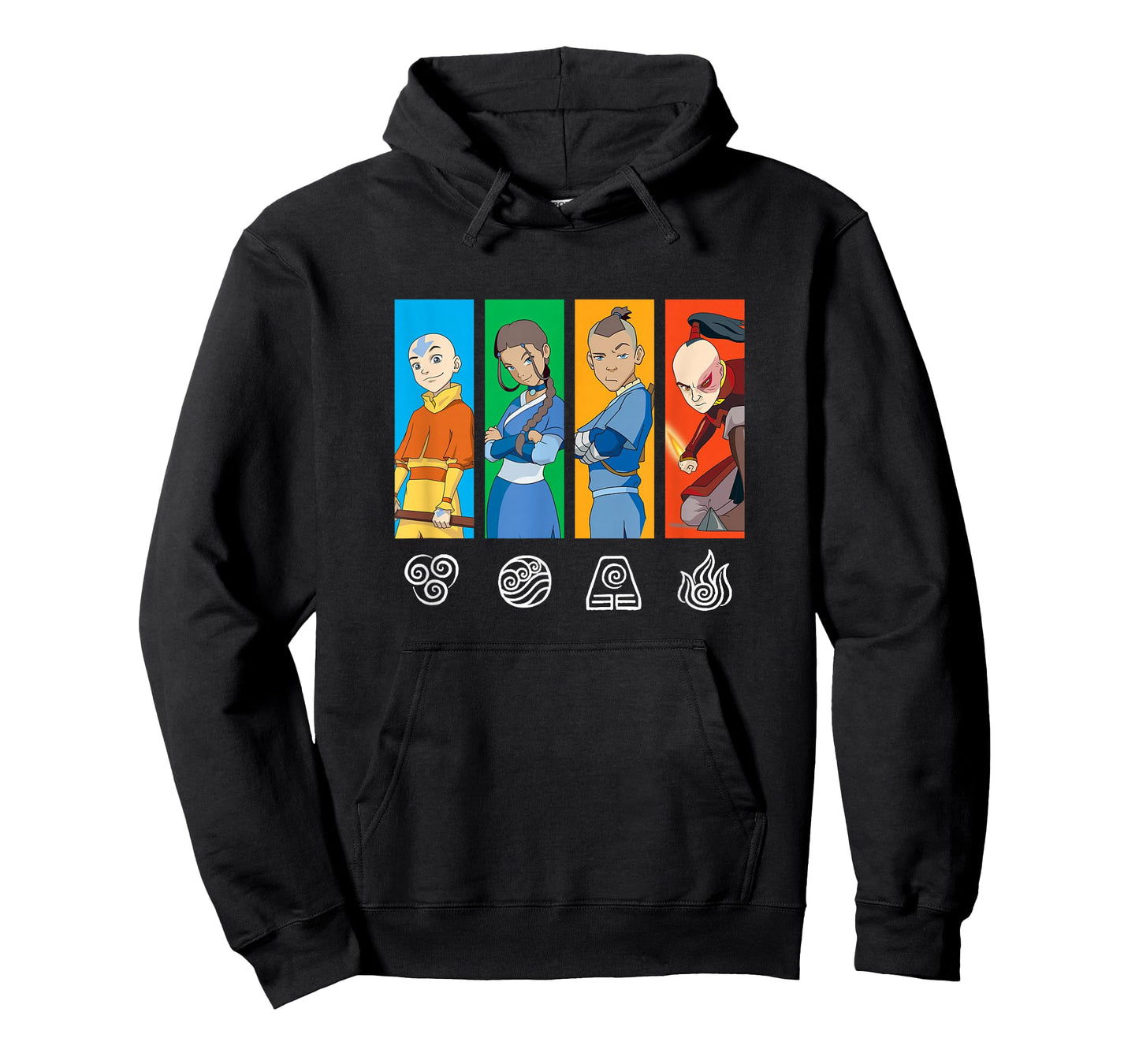 Avatar: The Last Airbender Main Characters Element Panels T-Shirt