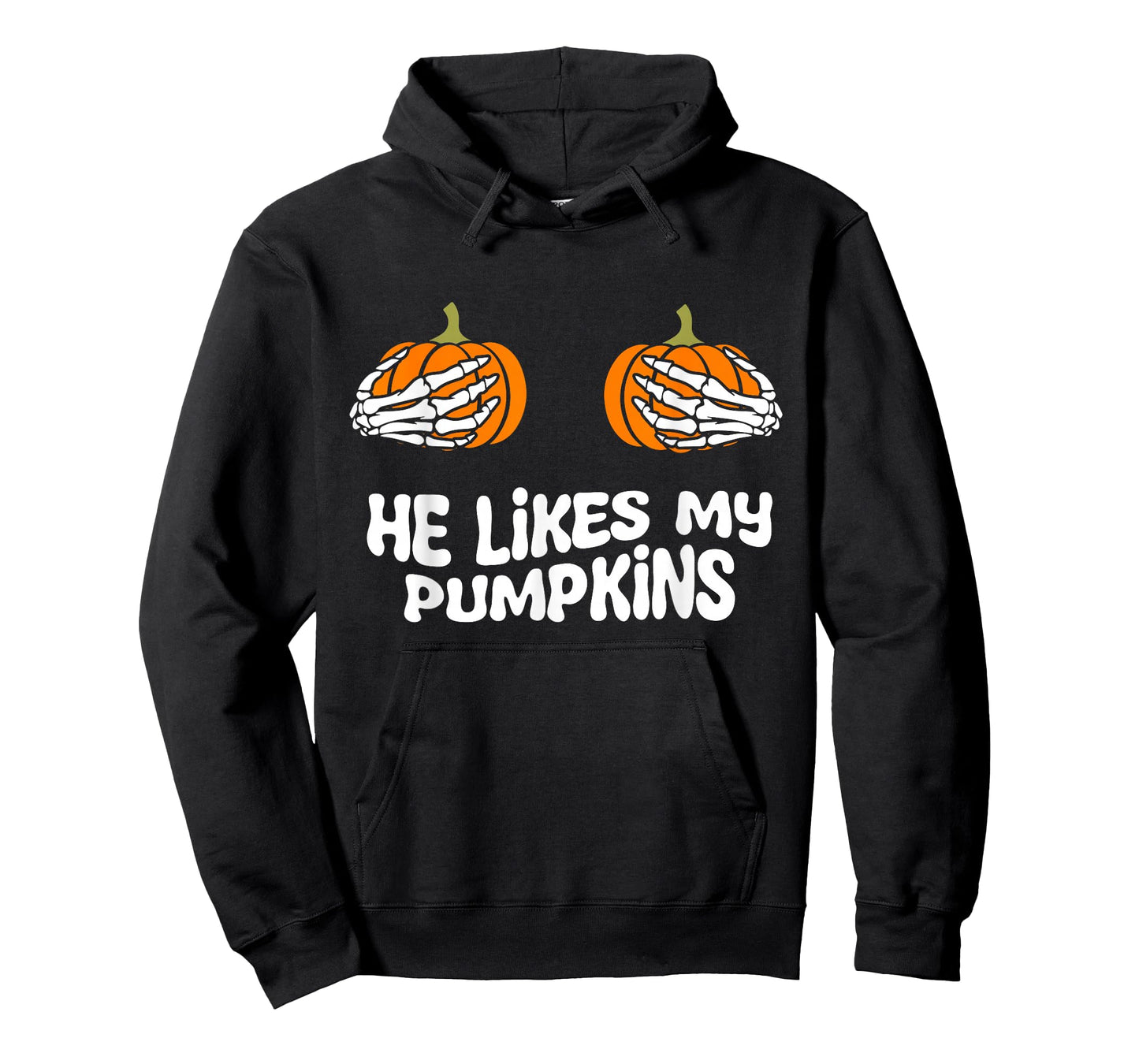 he likes my pumpkins funny couples matching Halloween women T-Shirt
