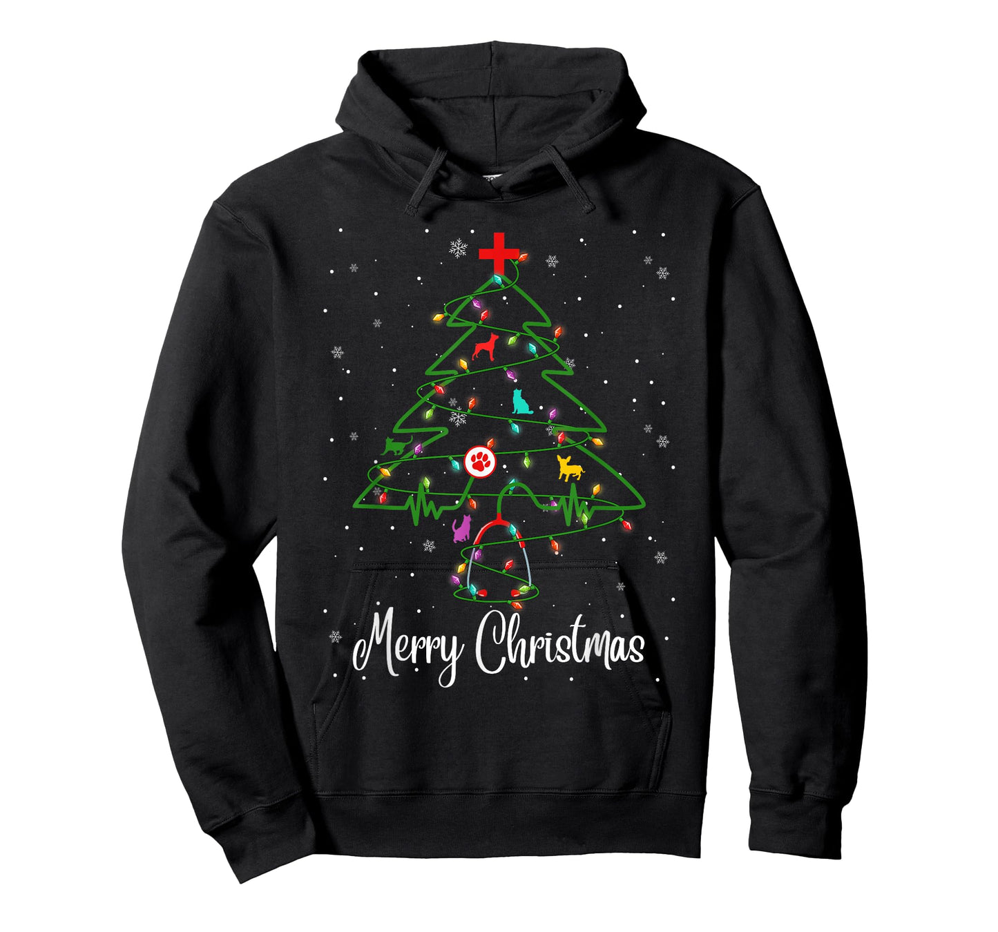 Vet Tech Veterinarian Christmas Tree Merry Christmas Pajamas T-Shirt