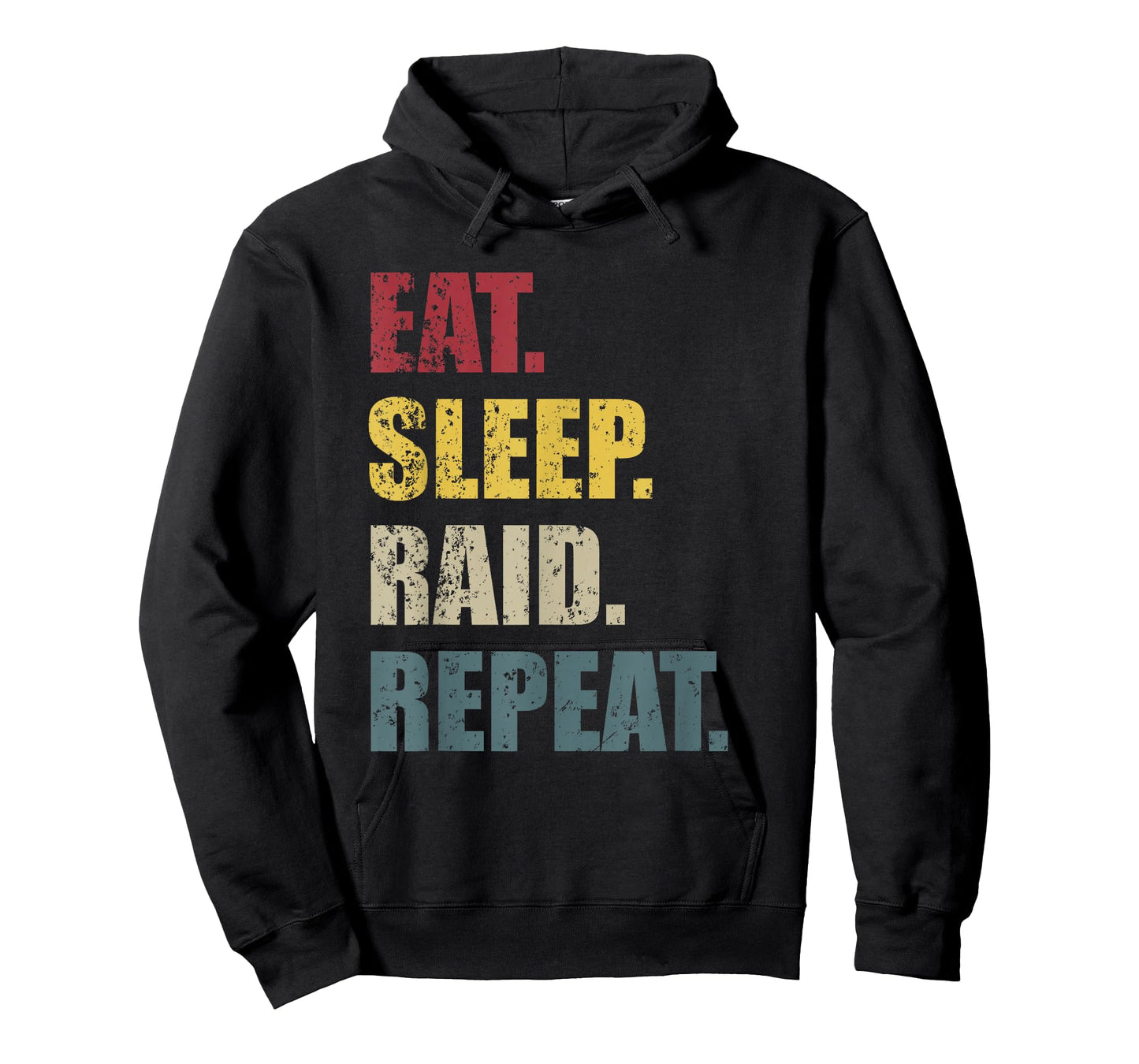 Vintage Eat Sleep Raid Repeat Video Game Lover Design T-Shirt