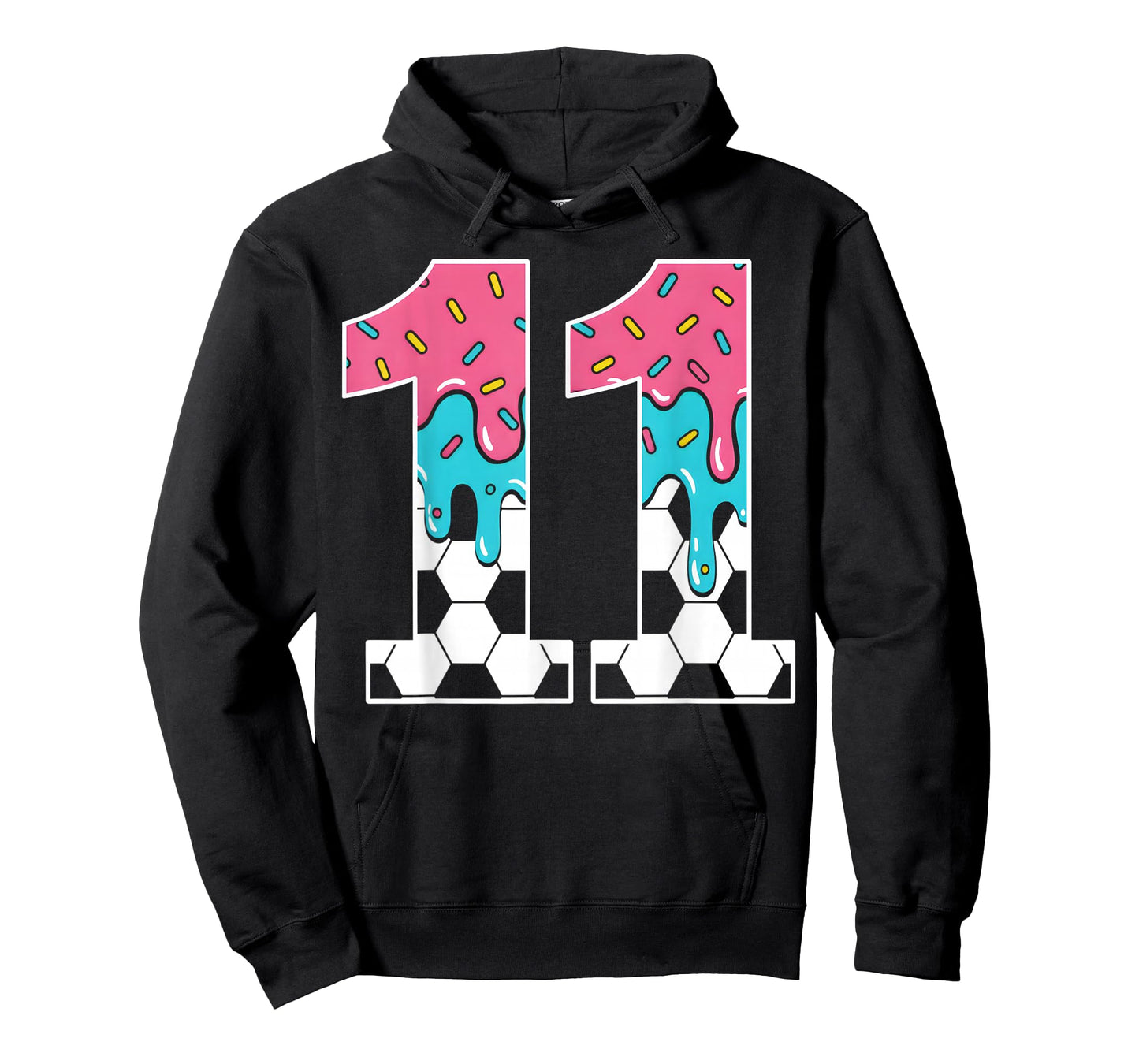 Soccer 11 Year Old Ice Cream Drip Youth 11th Birthday Boy 11 T-Shirt