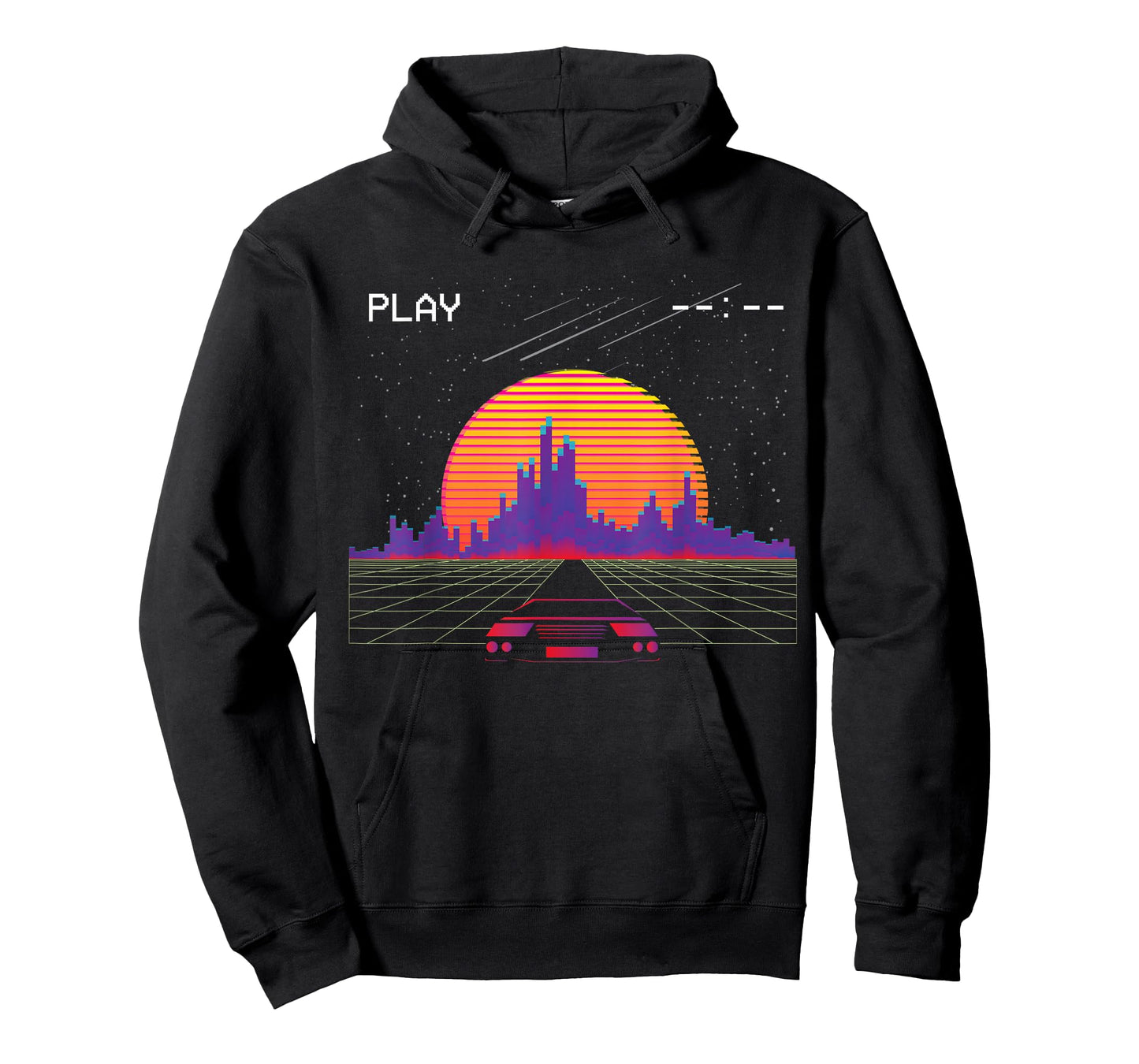 cyberpunk outrun synthwave sunset fast car aesthetic t shirt T-Shirt