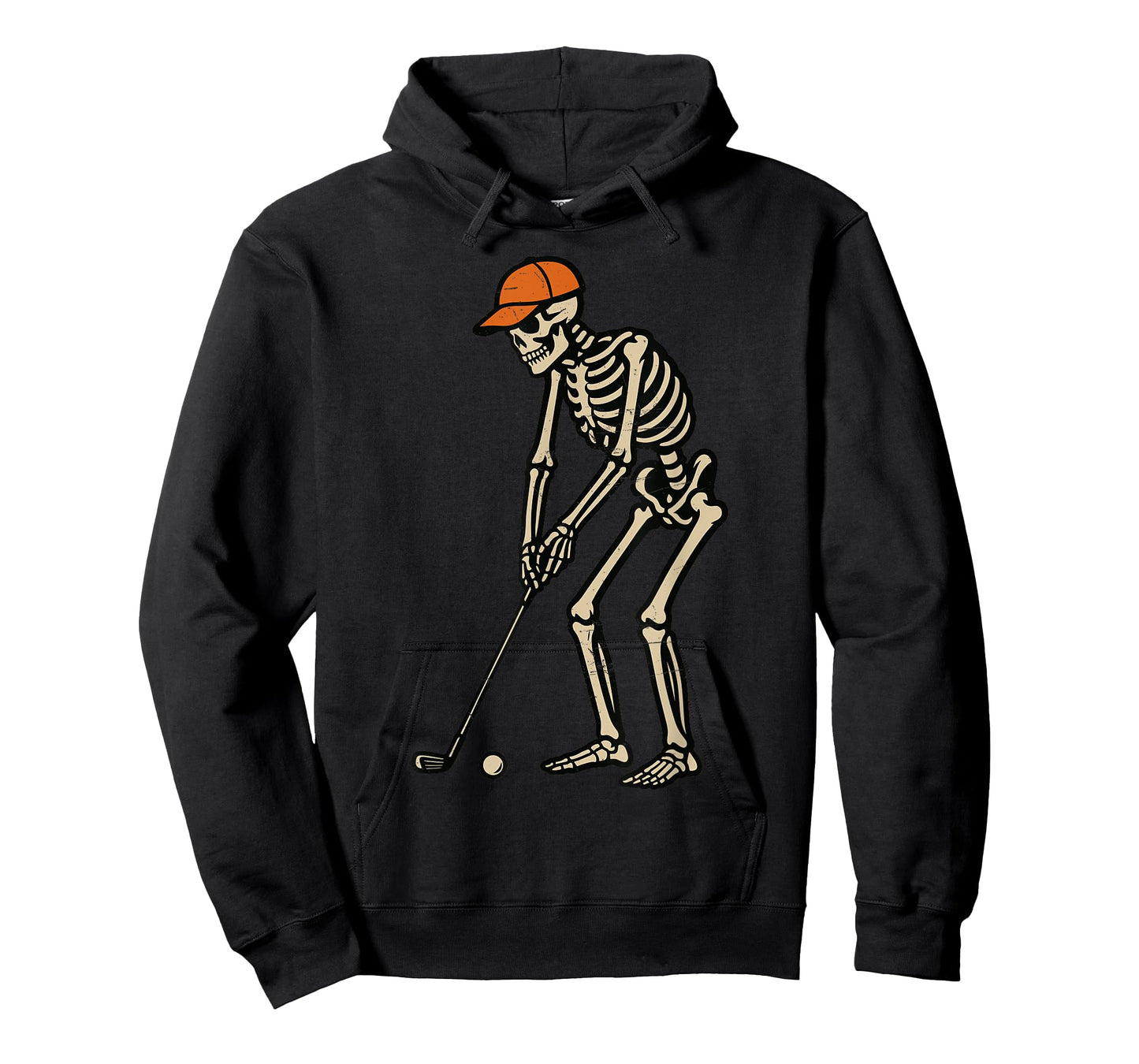 Men Dad Skeleton Golf Halloween Golfer Golf Player Funny T-Shirt